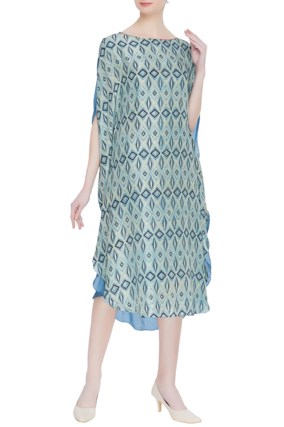 Divya Sheth Hand block print naturally dyed dress