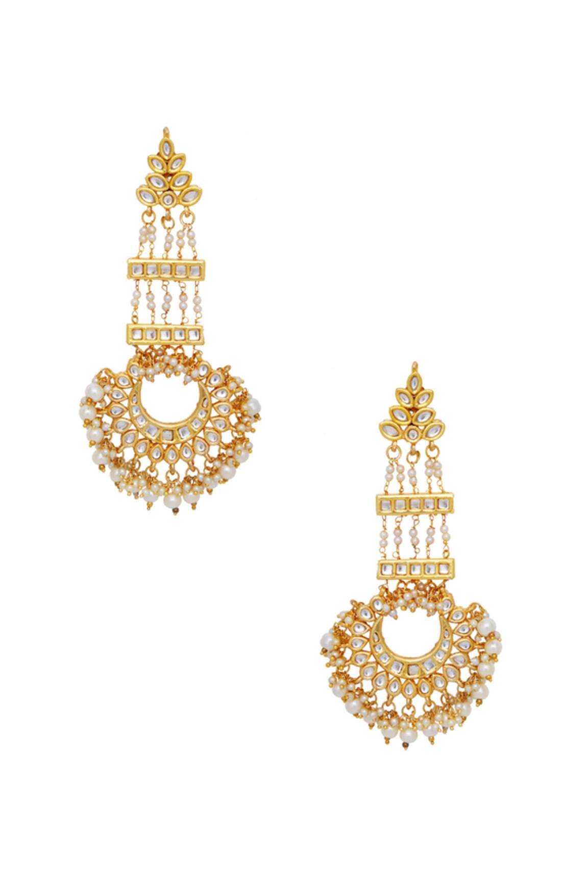 Just Shradhas Bead Drop Chandbalis