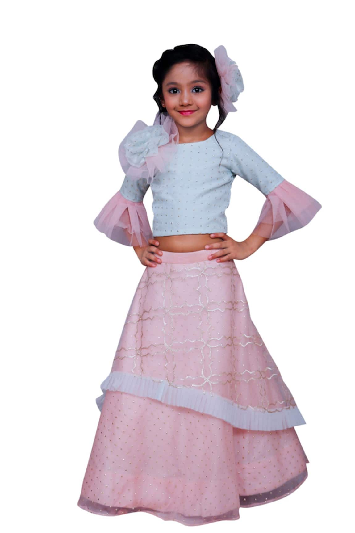 Kirti Agarwal - Pret N Couture Layered lehenga with frill detailed blouse