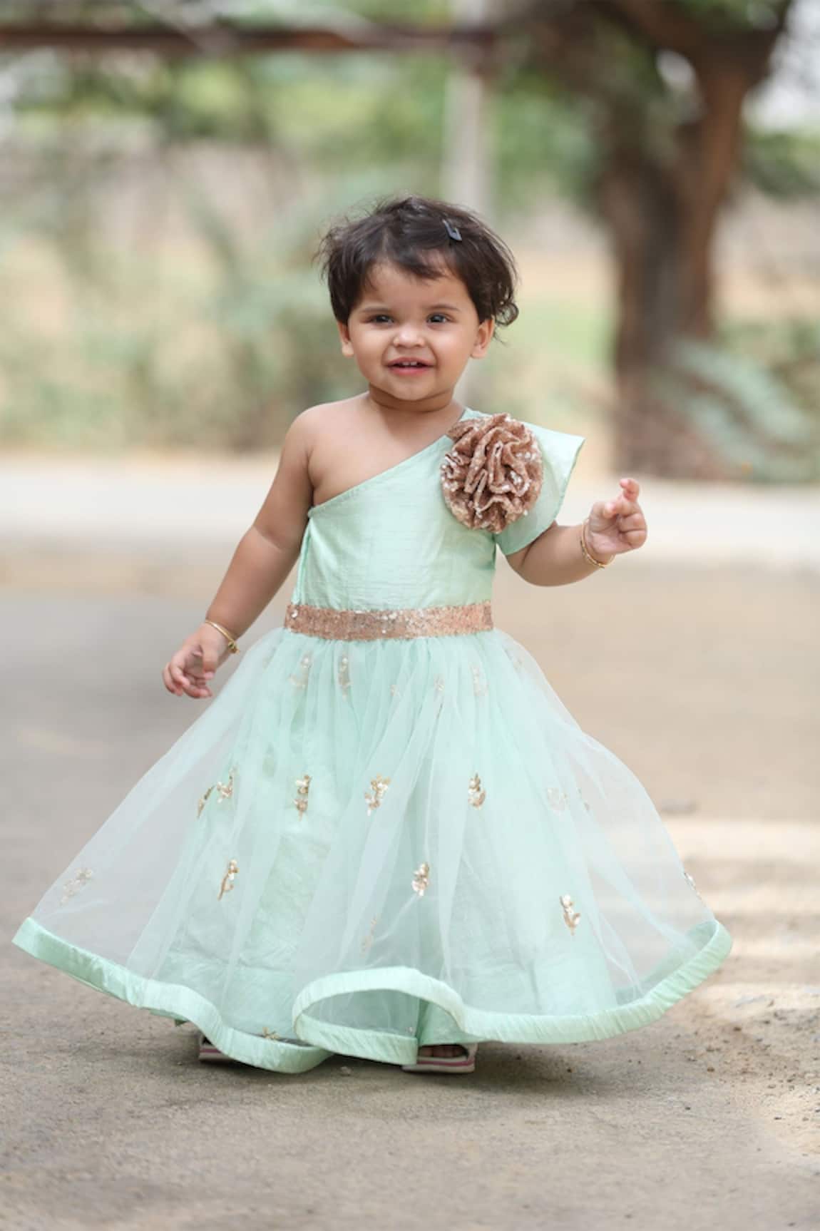 Kirti Agarwal - Pret N Couture Golden embroidered layered dress 