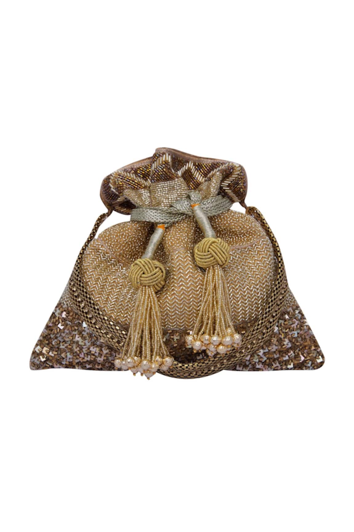 The Pink Potli Shimmer Embroidered Potli