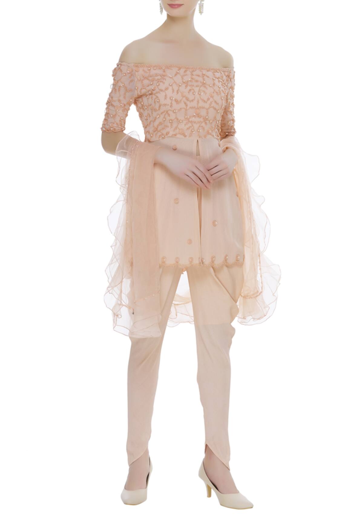 Arpan Vohra Embroidered Kurta & Dhoti Pant Set