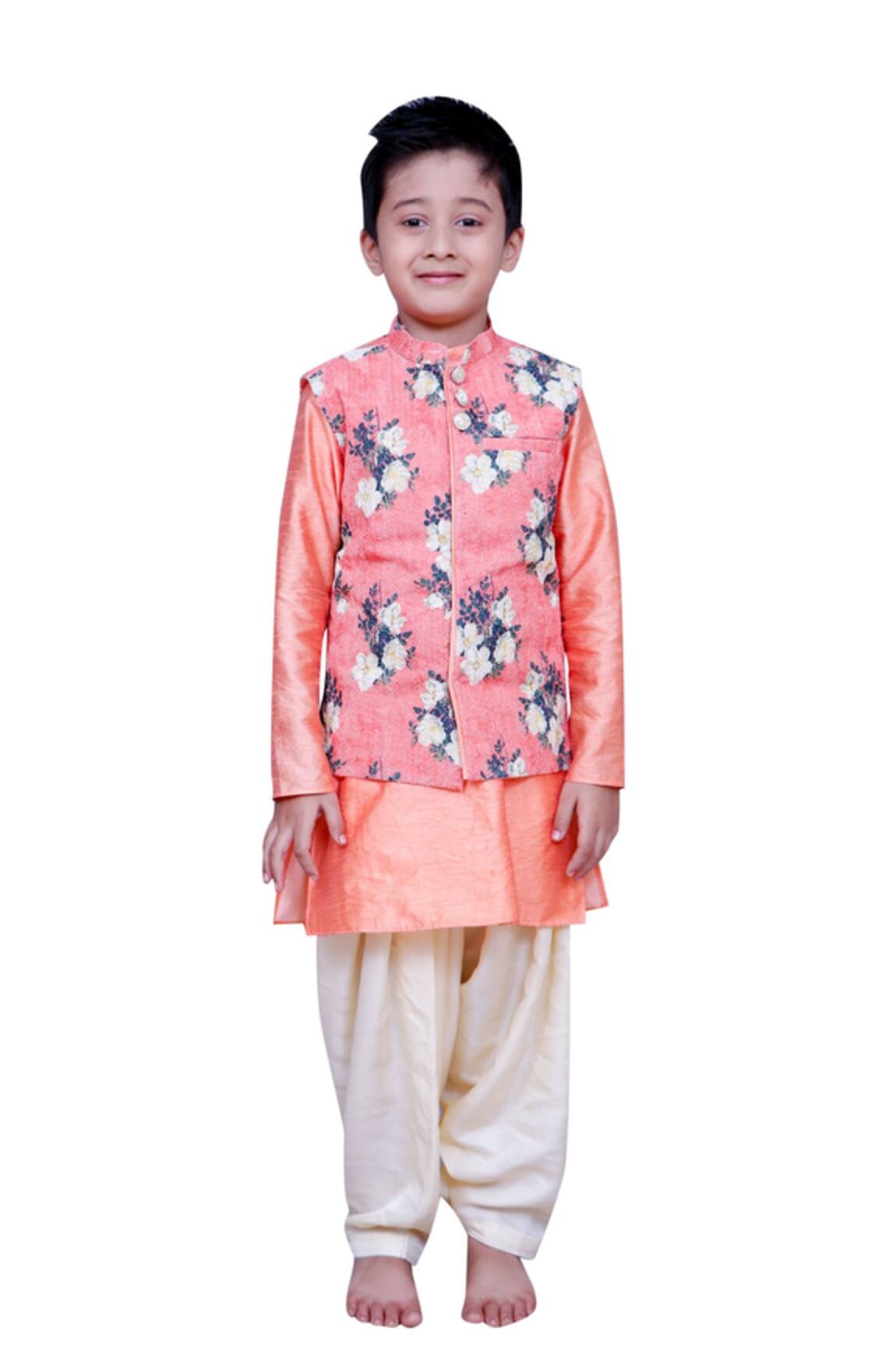 Kirti Agarwal - Pret N Couture Floral printed jacket with kurta and churidar