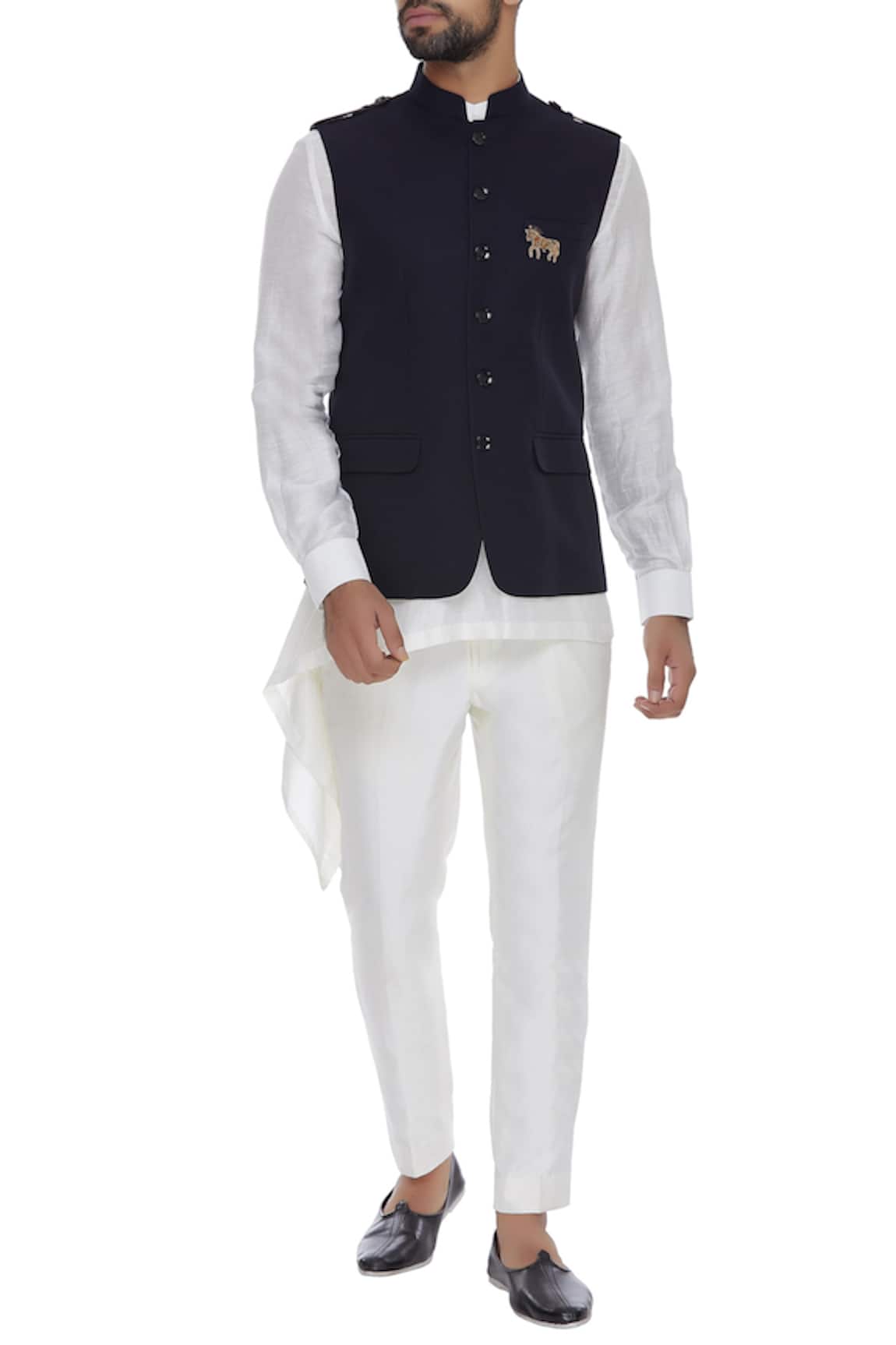 Aqube by Amber Embroidered nehru jacket
