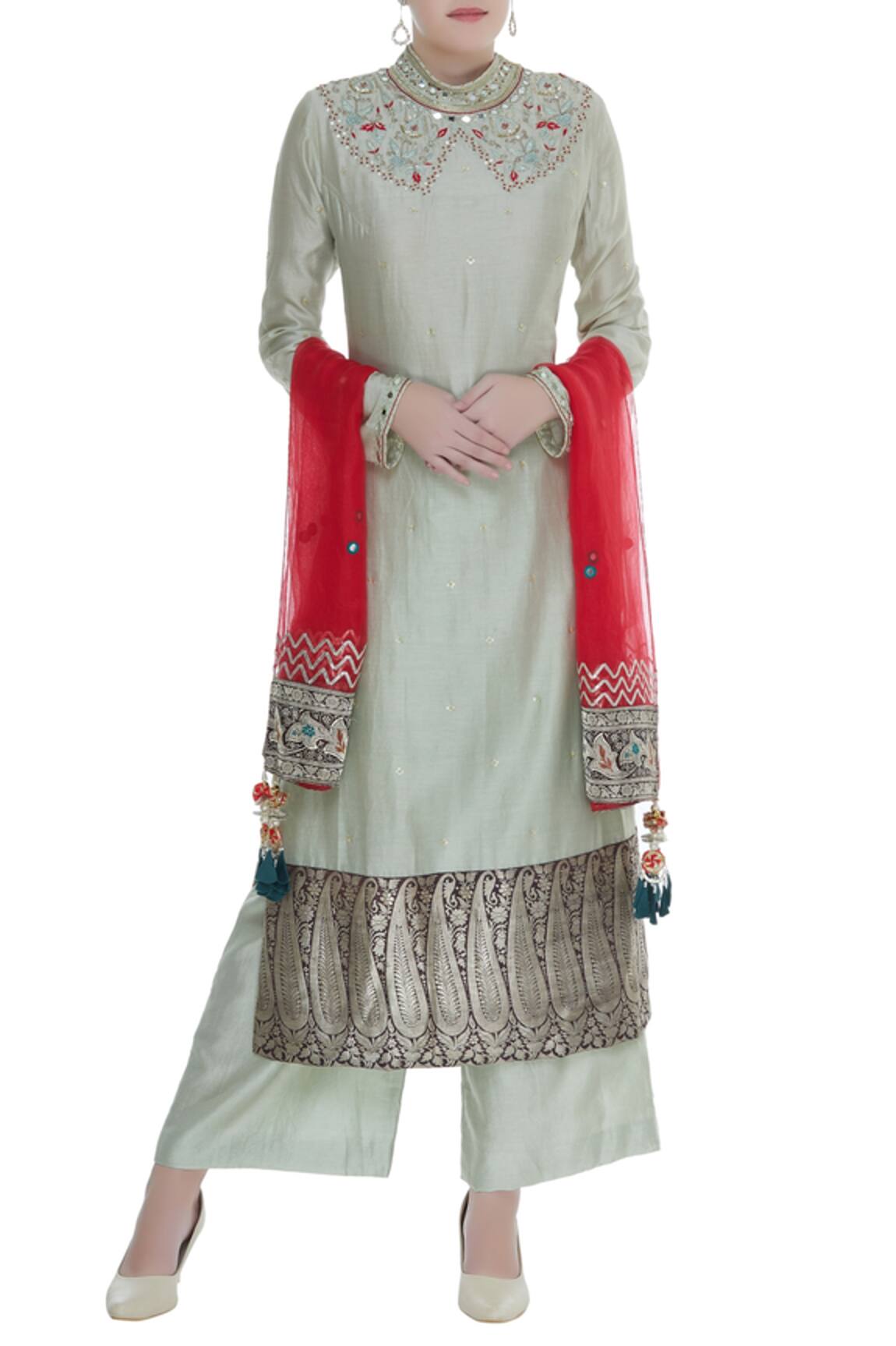 Priyanka Singh Chanderi Kurta Palazzo Set 