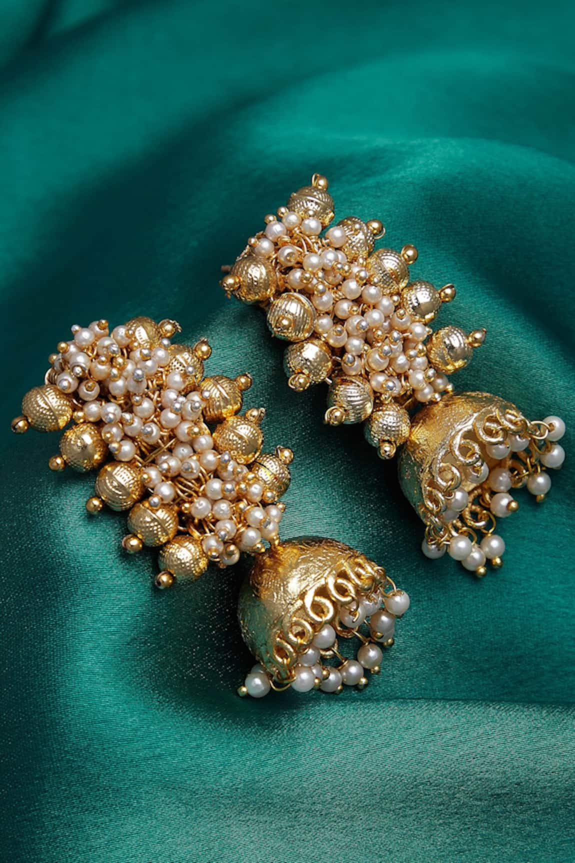 Gewels by Mona Embellished Jhumkas