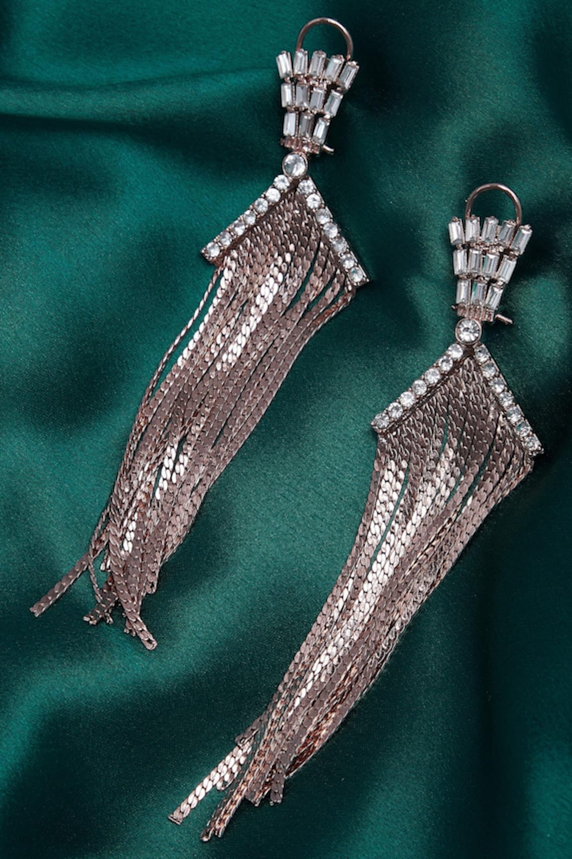 Gewels by Mona Embellished Long Earrings