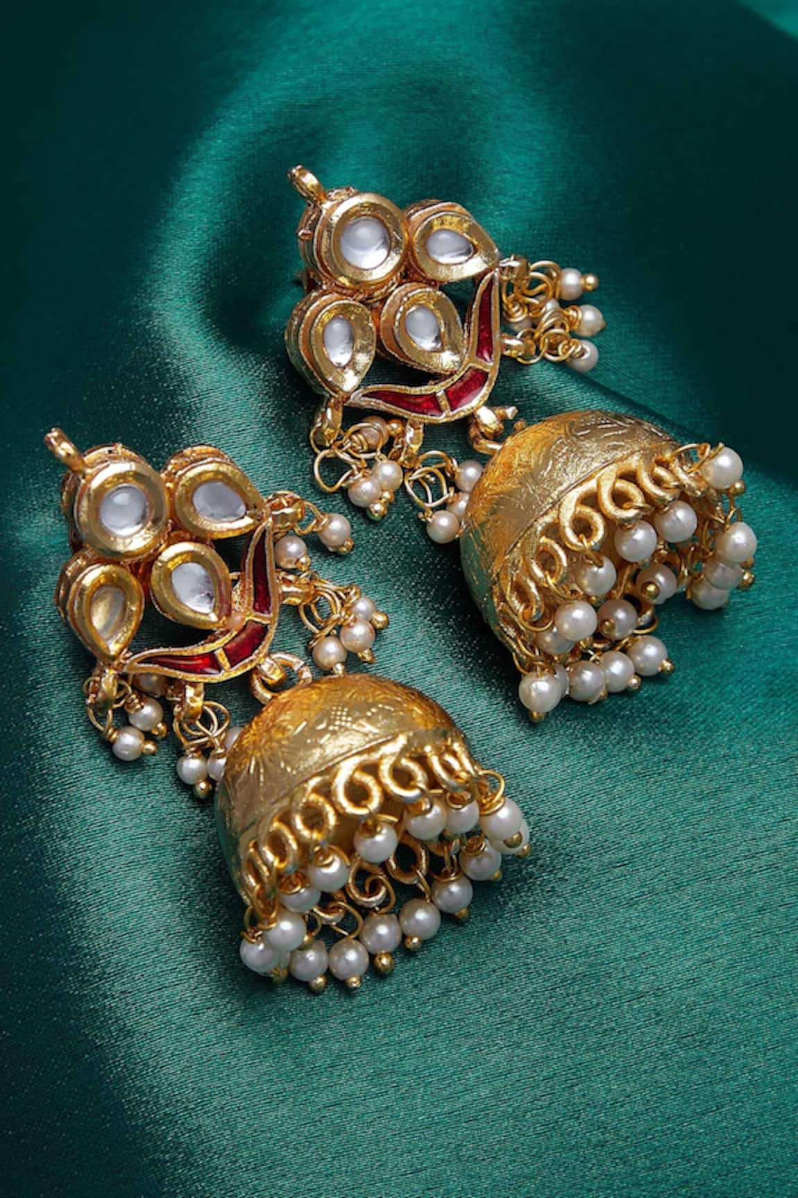 Gewels by Mona Classic embellished jhumkas