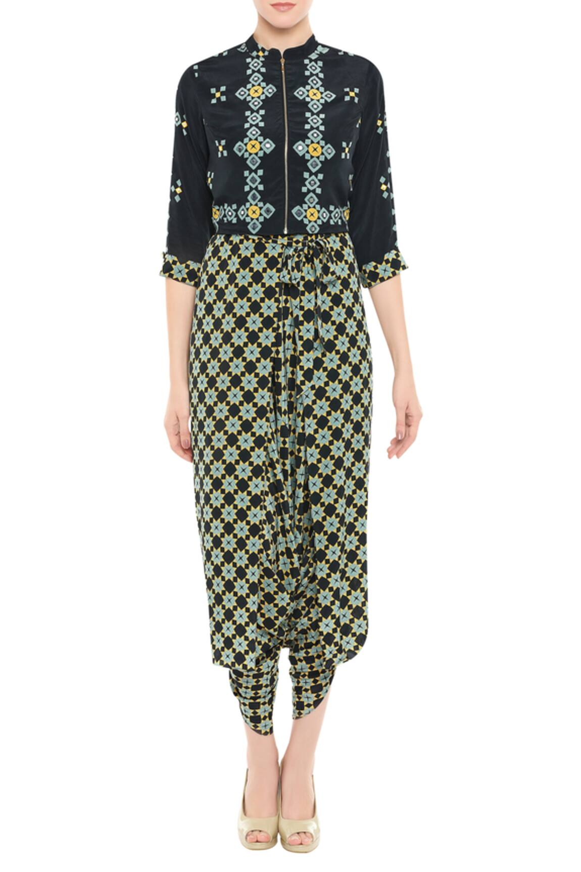 Soup By Sougat Paul Printed Jumpsuit With Jacket