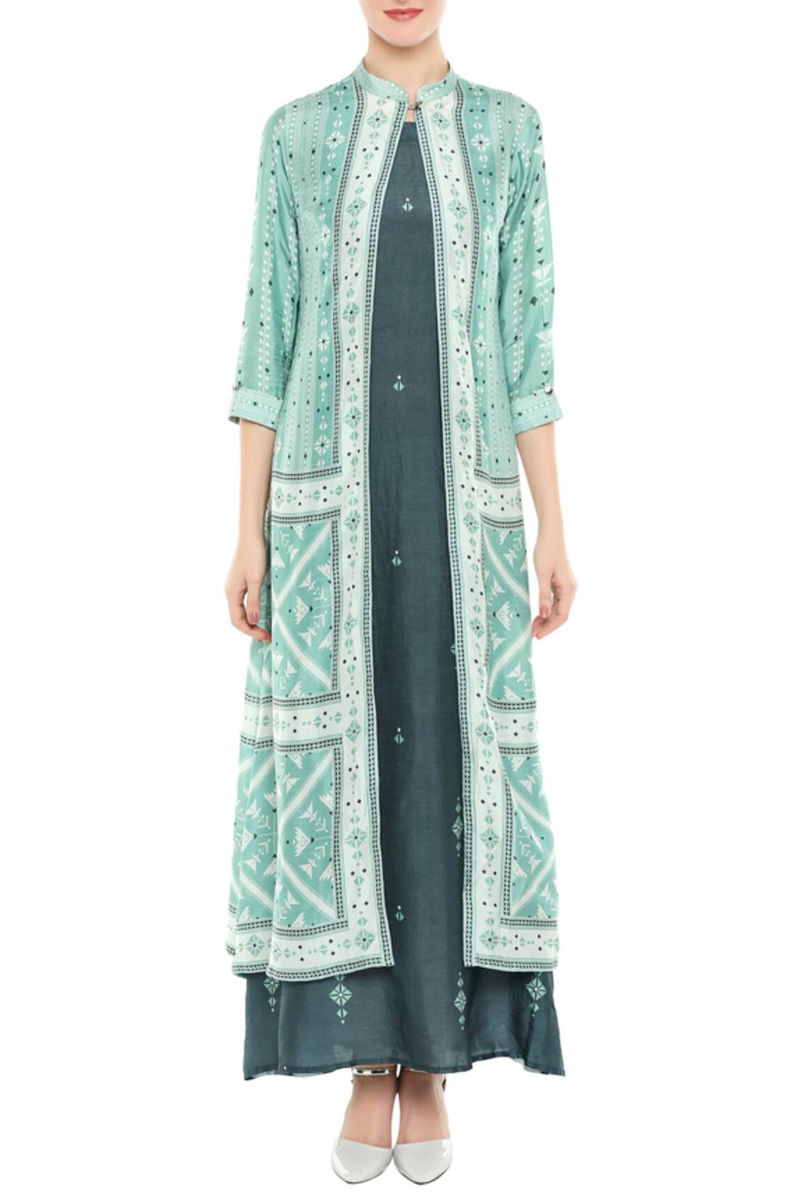 Soup By Sougat Paul Printed jacket with inner tunic