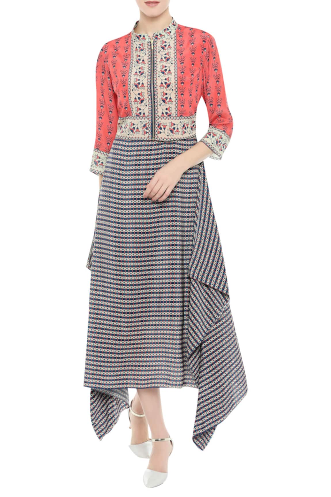 Soup By Sougat Paul Draped Dress with Jacket