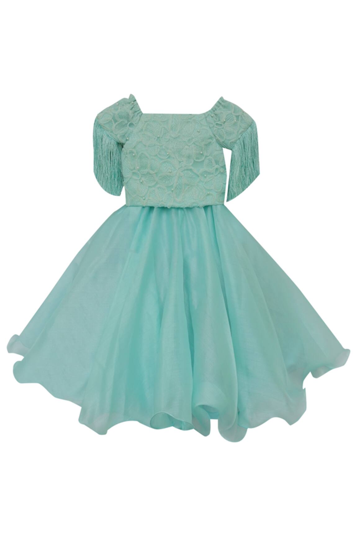 Fayon Kids Embroidered blouse with shimmer skirt