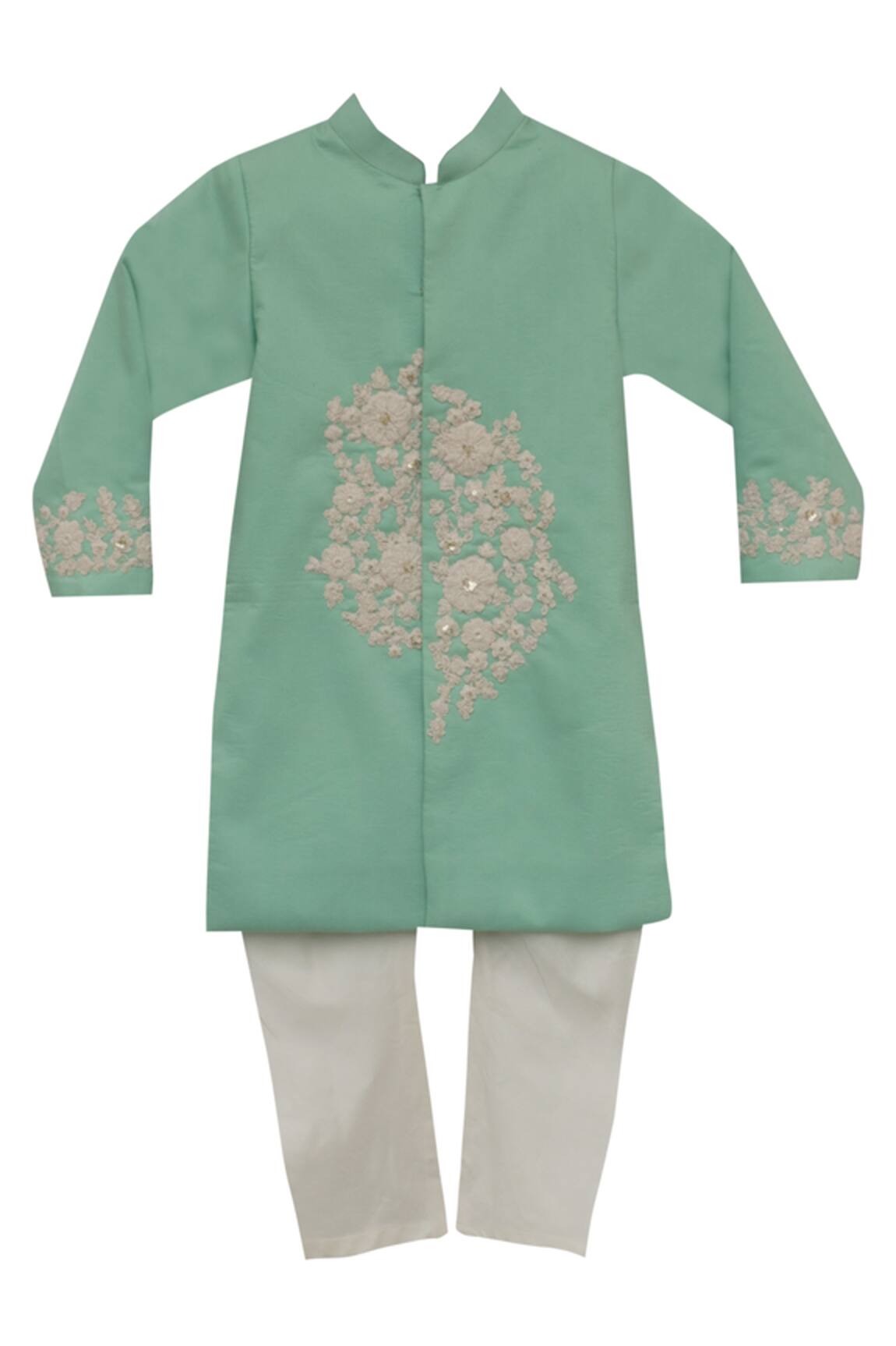 Fayon Kids Cotton silkn embroidered sherwani