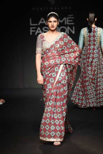Punit Balana Chiffon saree with blouse 
