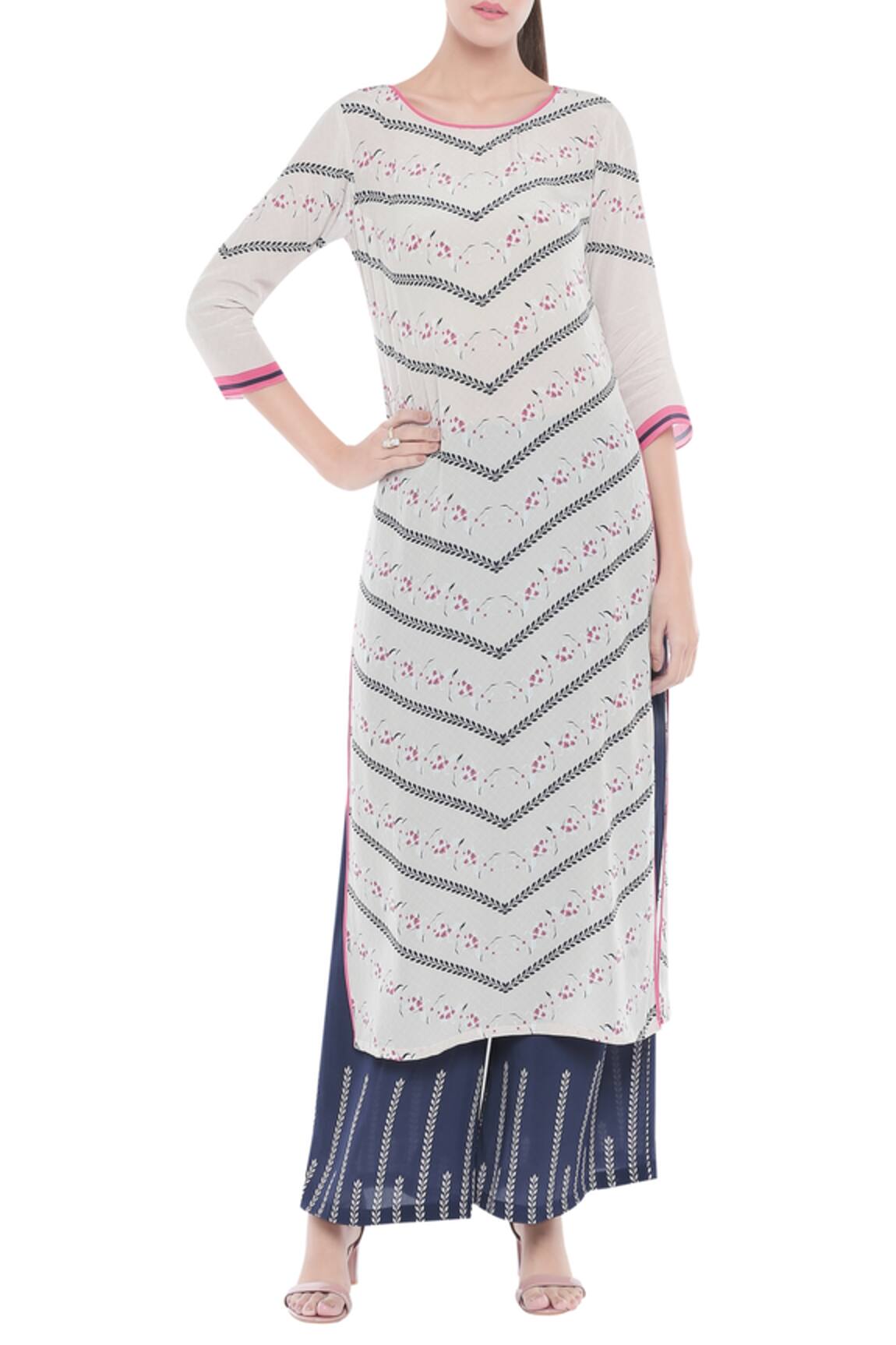 Soup By Sougat Paul Floral Print Kurta & Palazzo Set