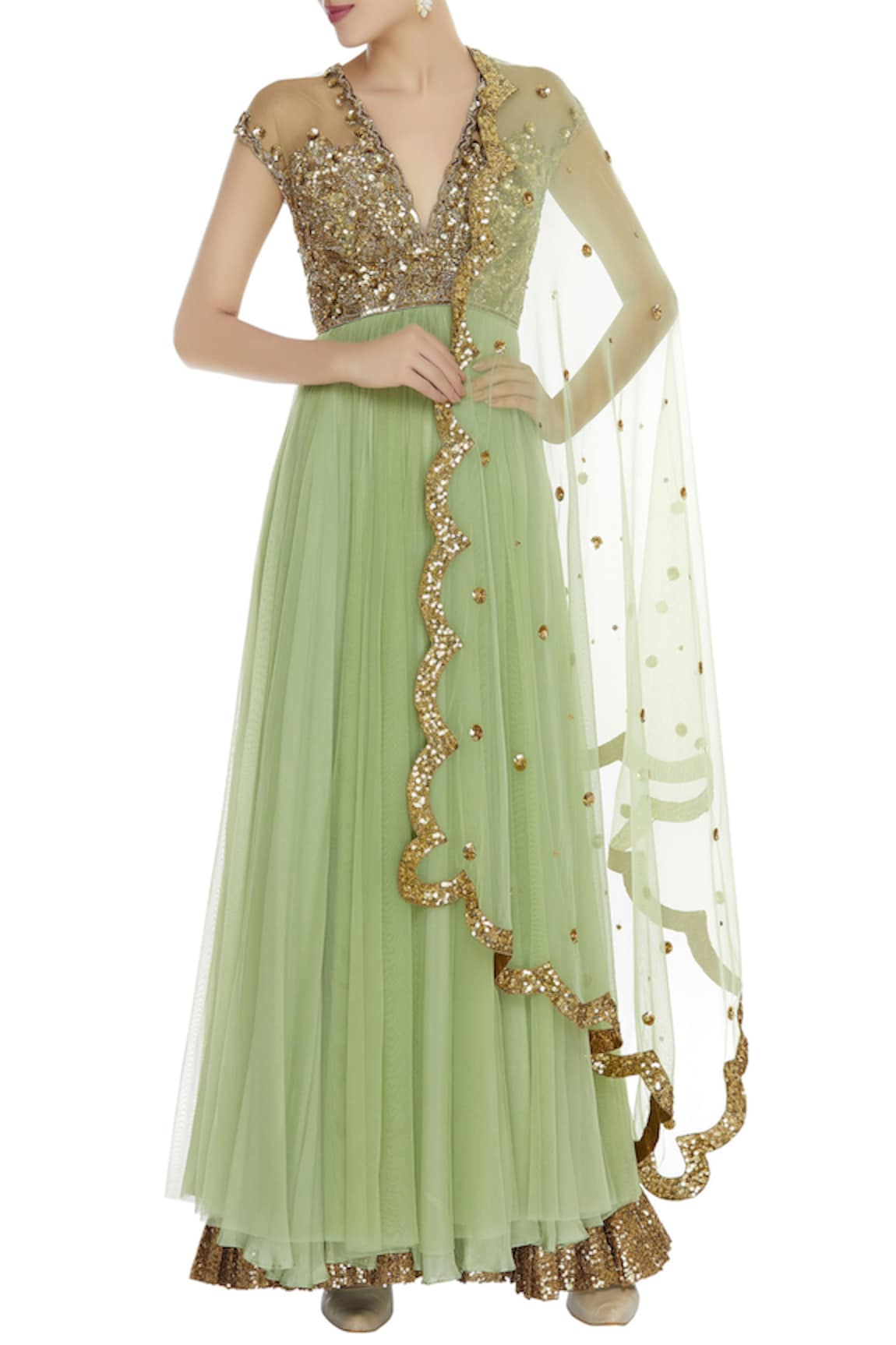 Seema Khan Embellished anarkali kurta with dupatta