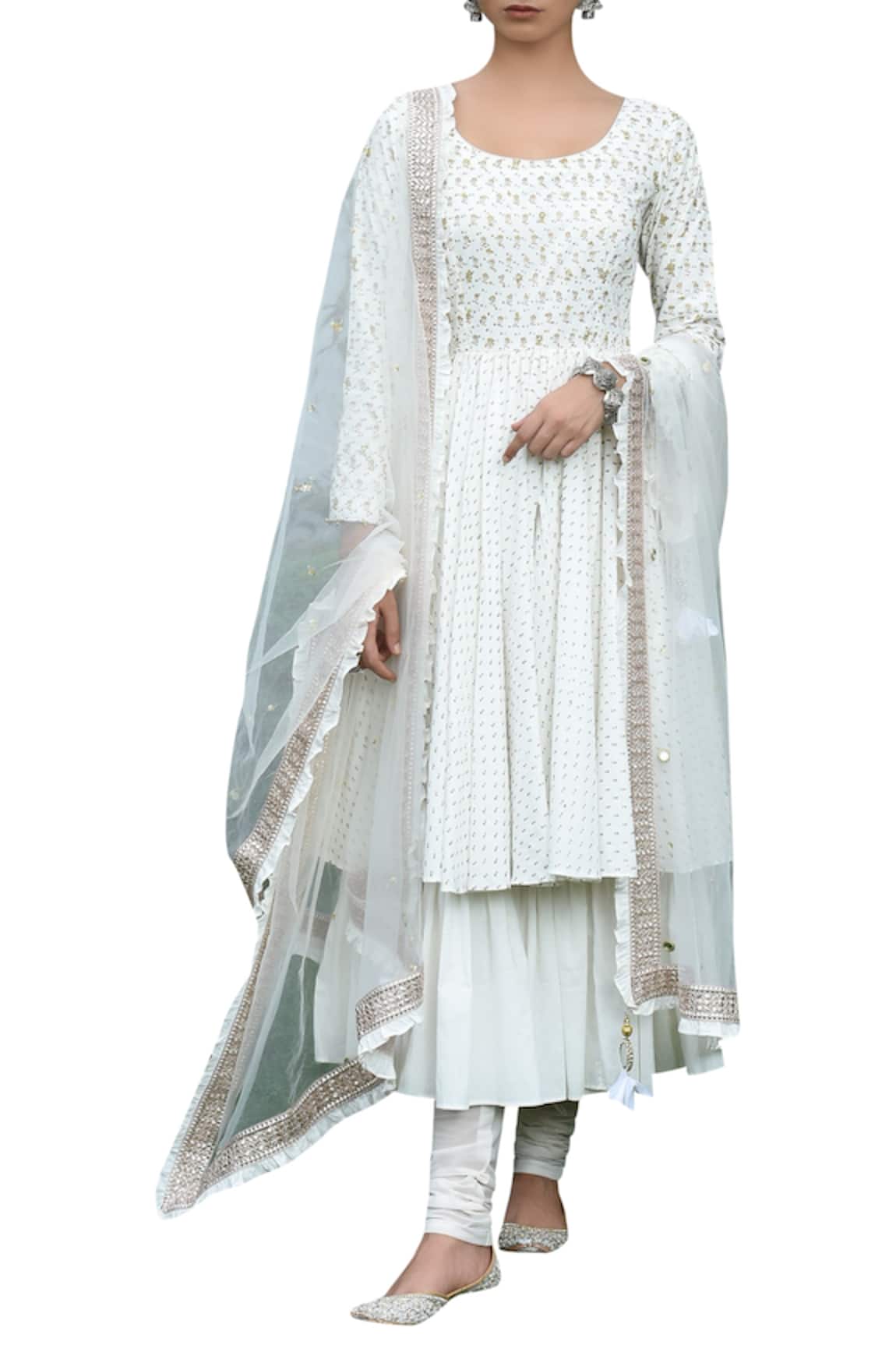 Seema Nanda Hand Embroidered Anarkali Set 