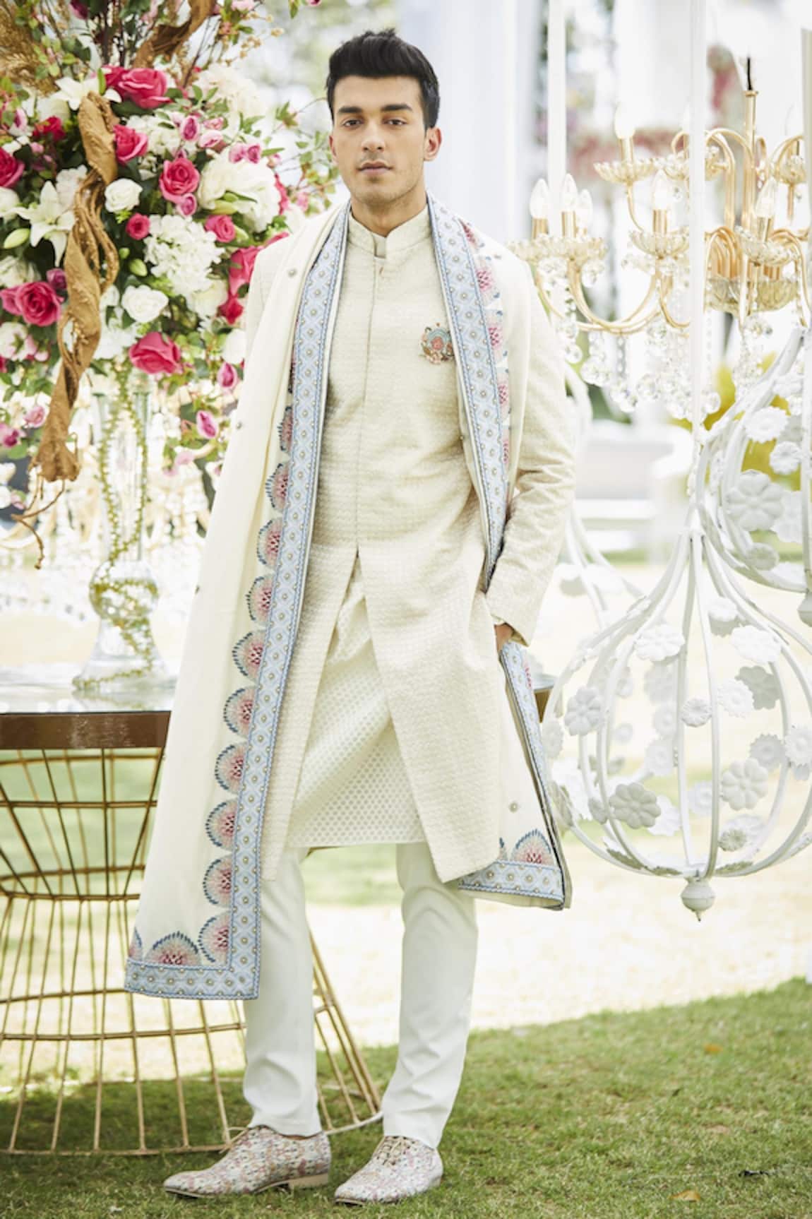 Varun Bahl Spun silkembroidered shawl