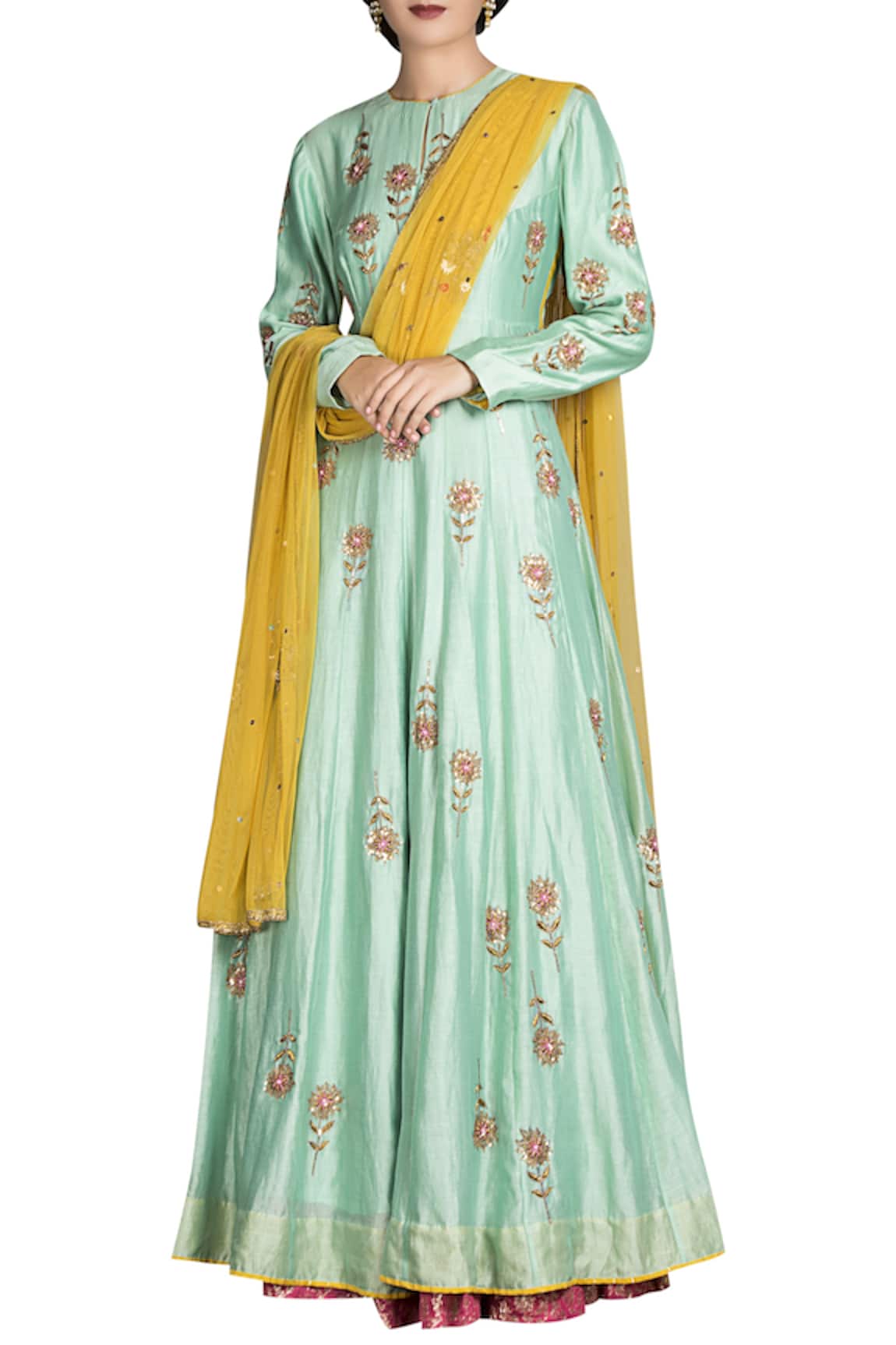 Joy Mitra Sequin embroidered kurta lehenga set 