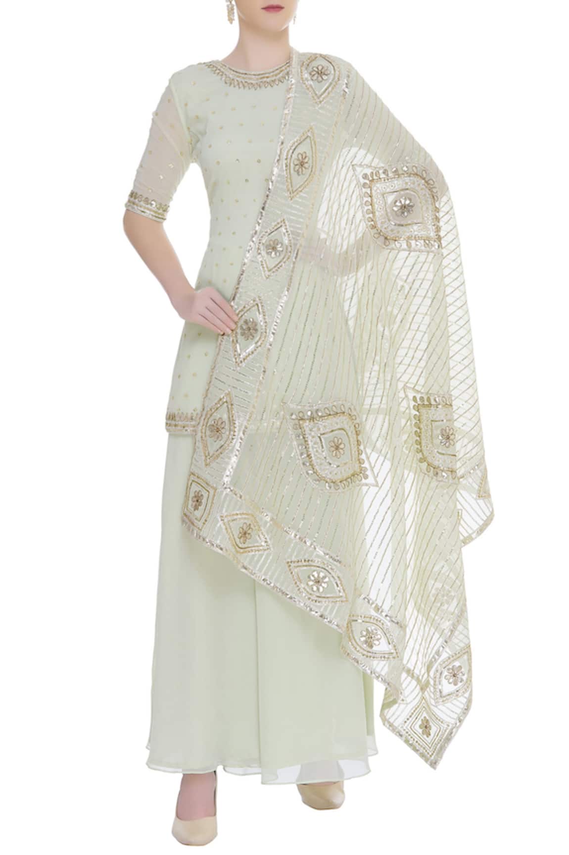 Ranian Embellished Kurta Palazzo Set