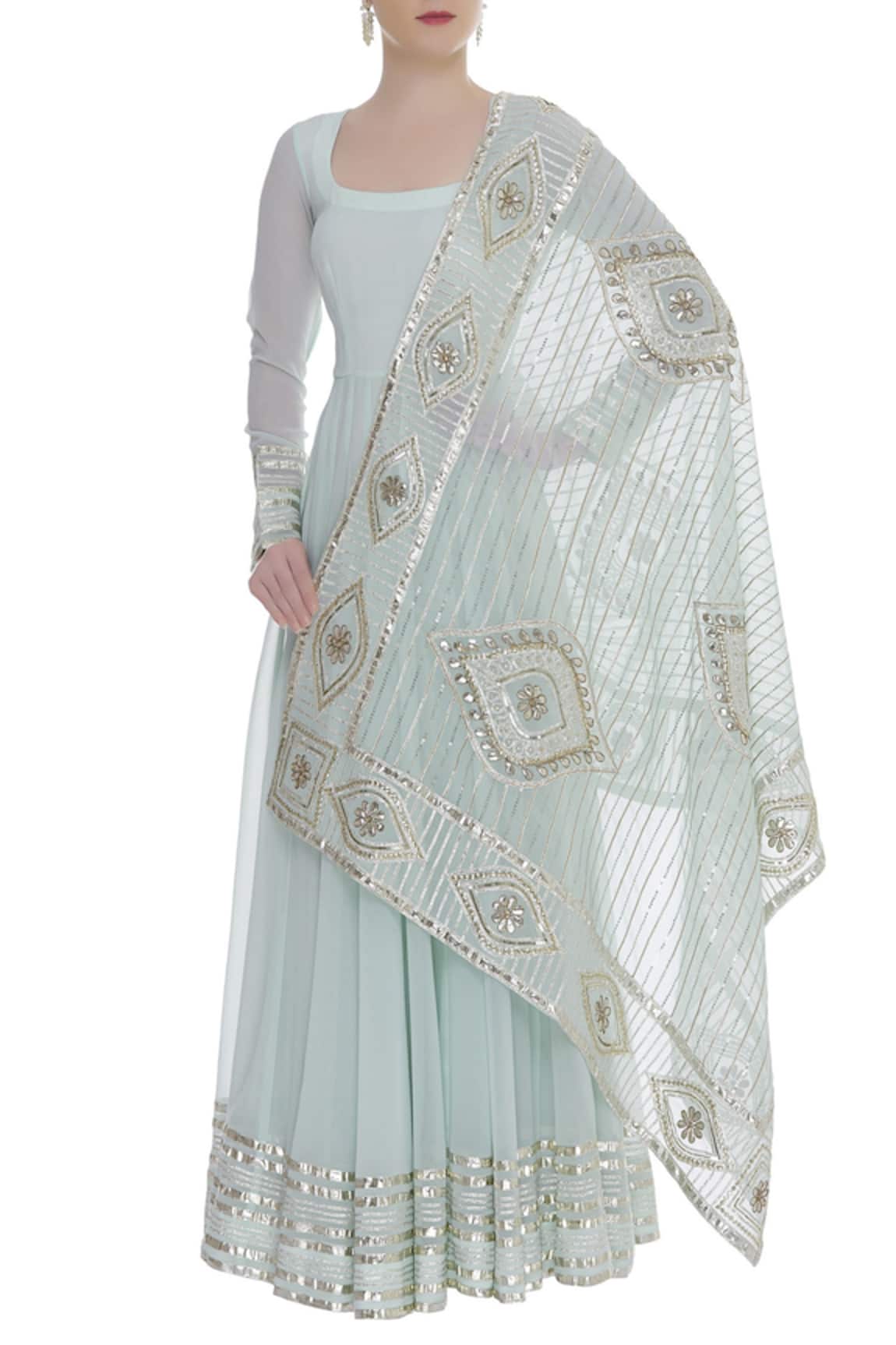 Ranian Gota embroidered kurta with dupatta 