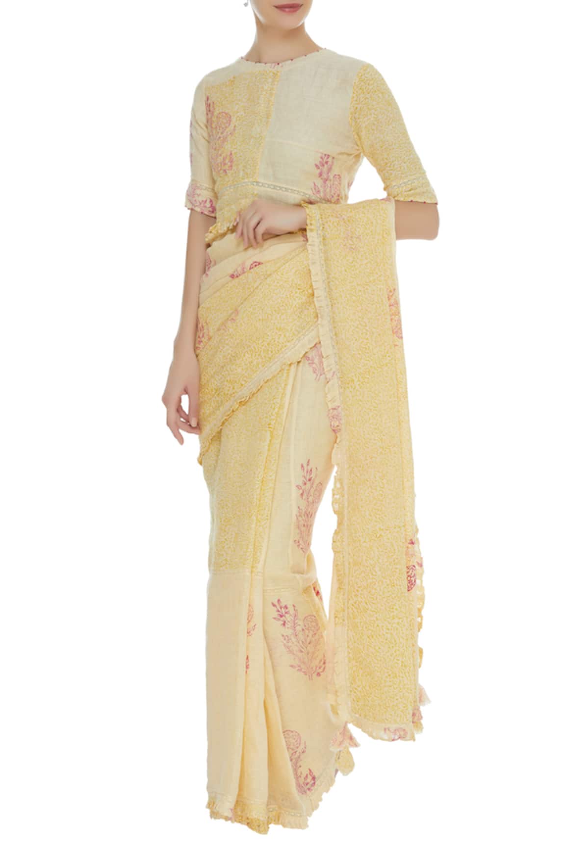 Shagun Manchanda Handblock Motifs Blouse 