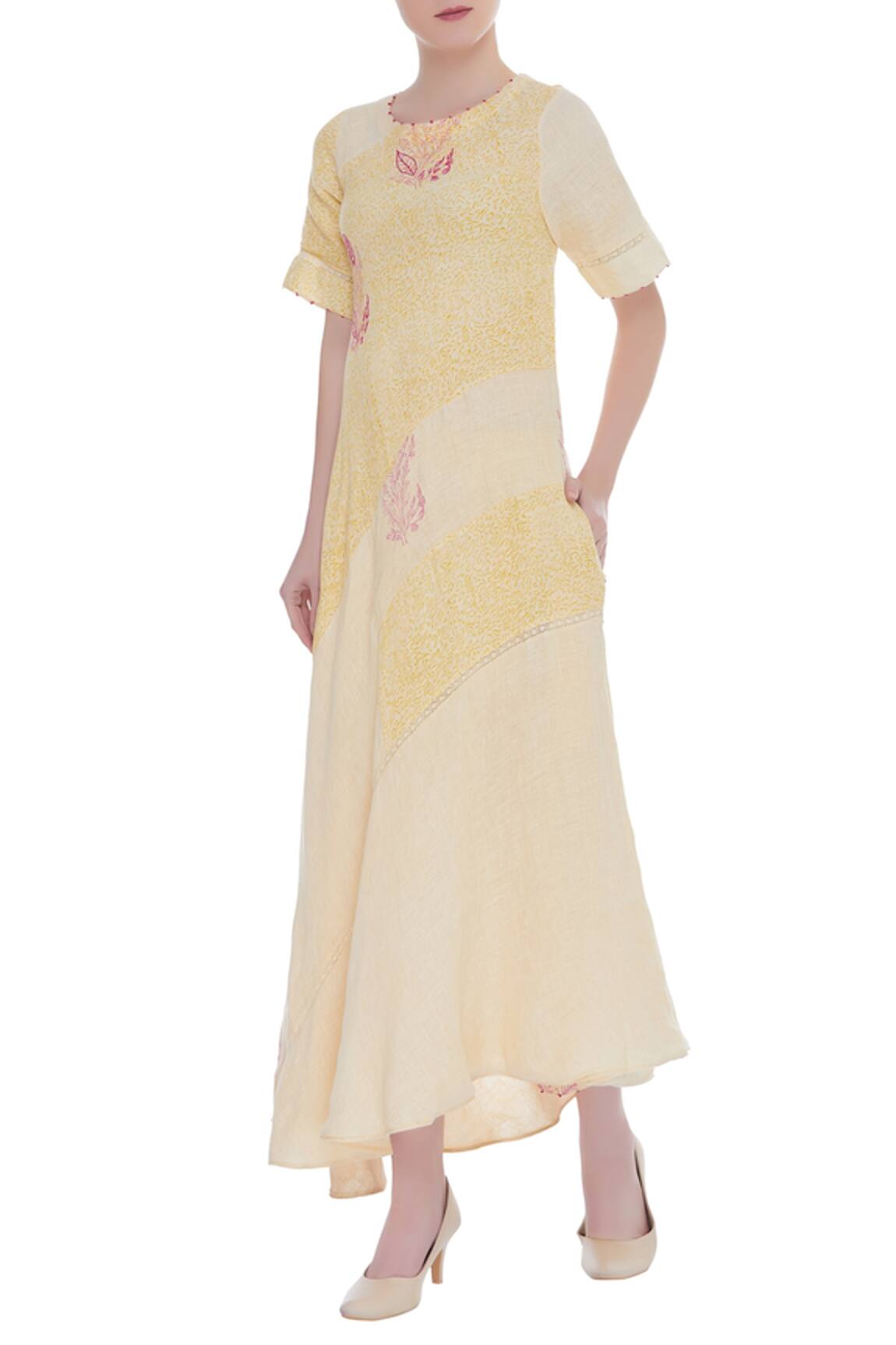 Shagun Manchanda Block printed panelled kurta