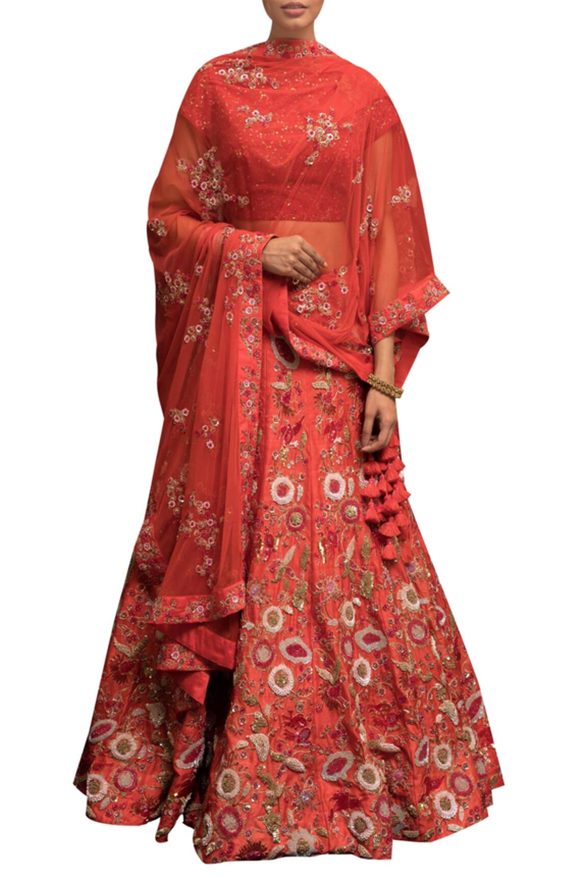 Garo Embellished Blouse Bridal Lehenga Set 