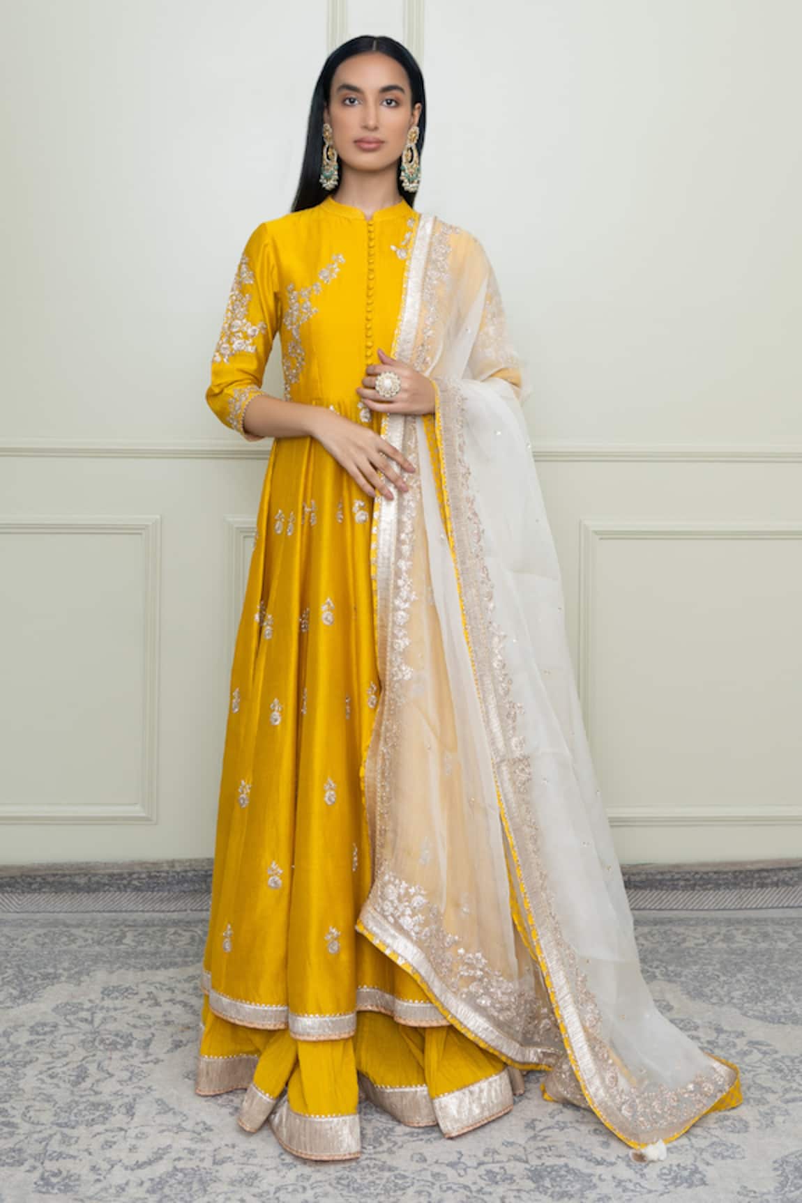 Sheetal Batra Silk Chanderi Anarkali Set 