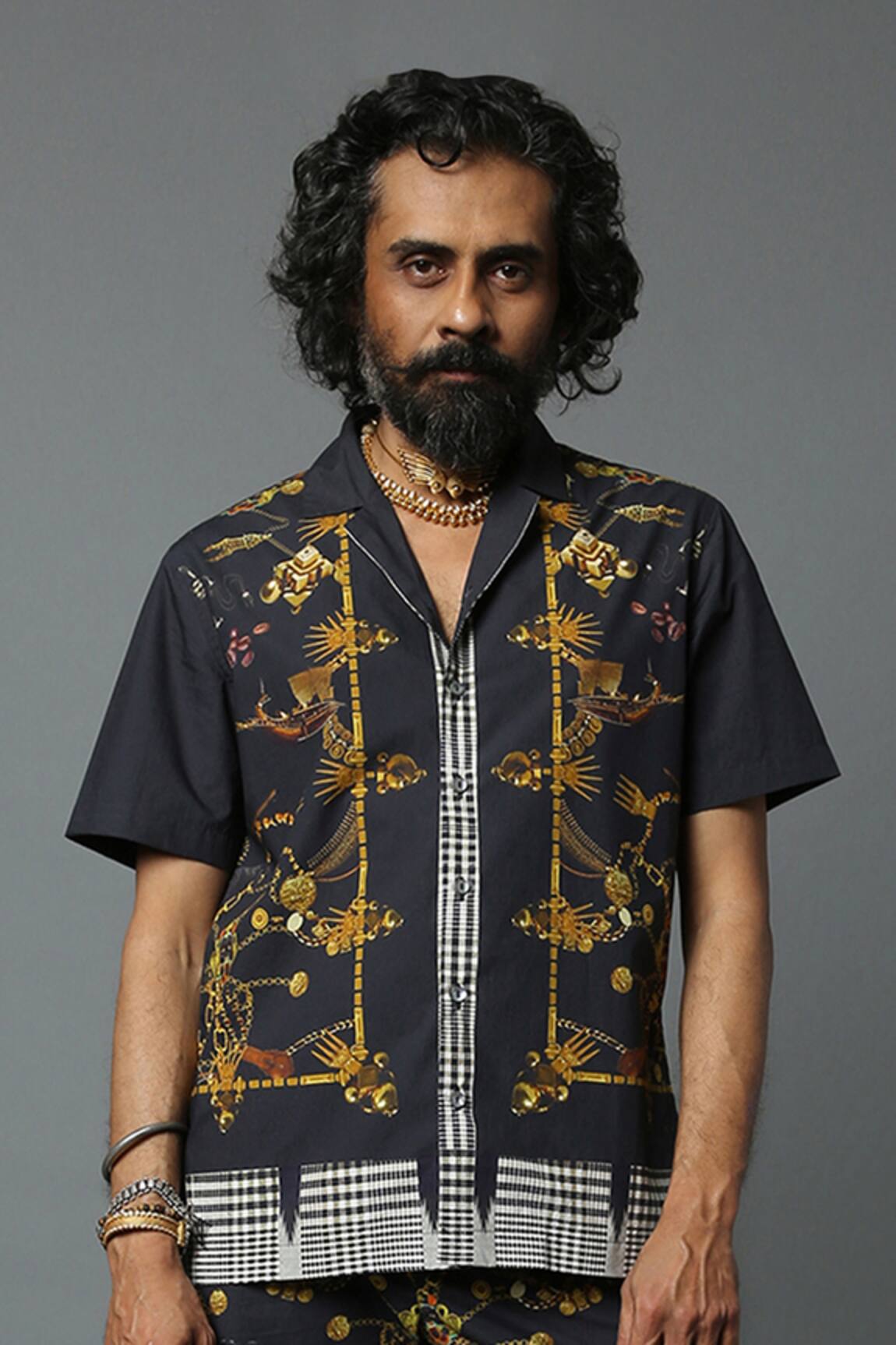 House Of Three Dravida Jewel Print Shirt 