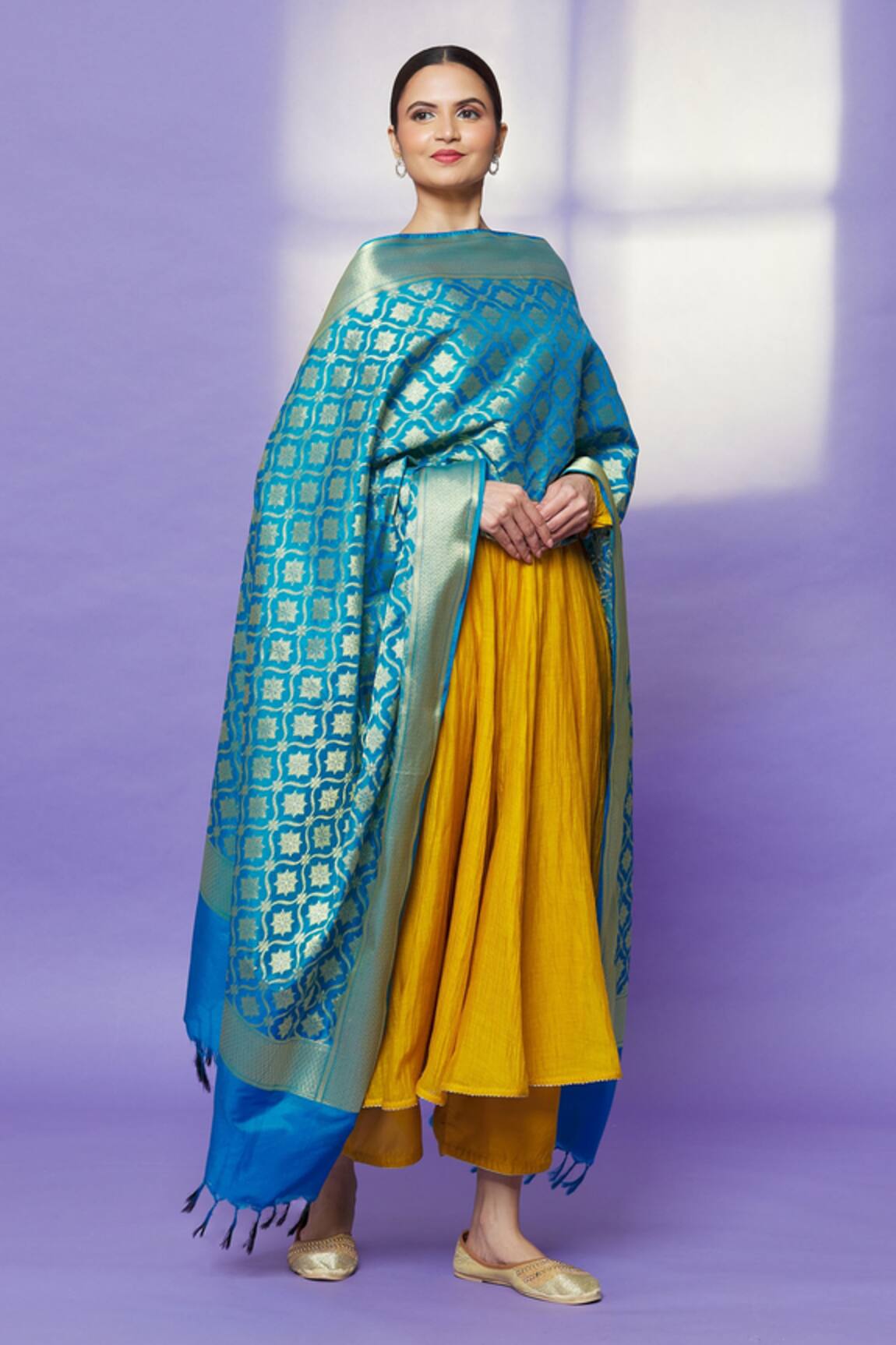 Khwaab by Sanjana Lakhani Floral Woven Dupatta 