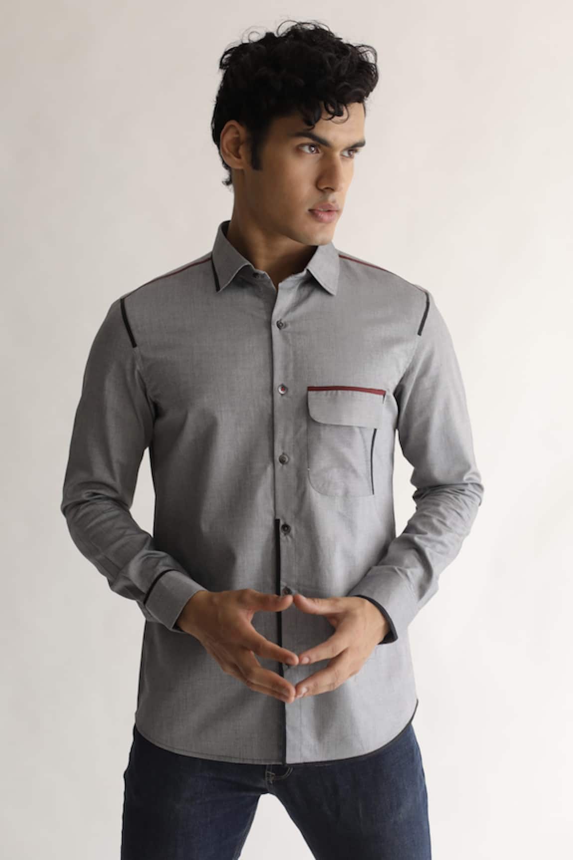 Kaha Reviver Contrast Piping Detail Shirt