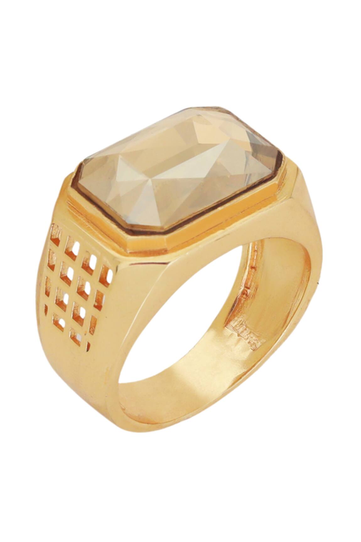 Esme by Aashna Dalmia Geometric Embellished Ring 