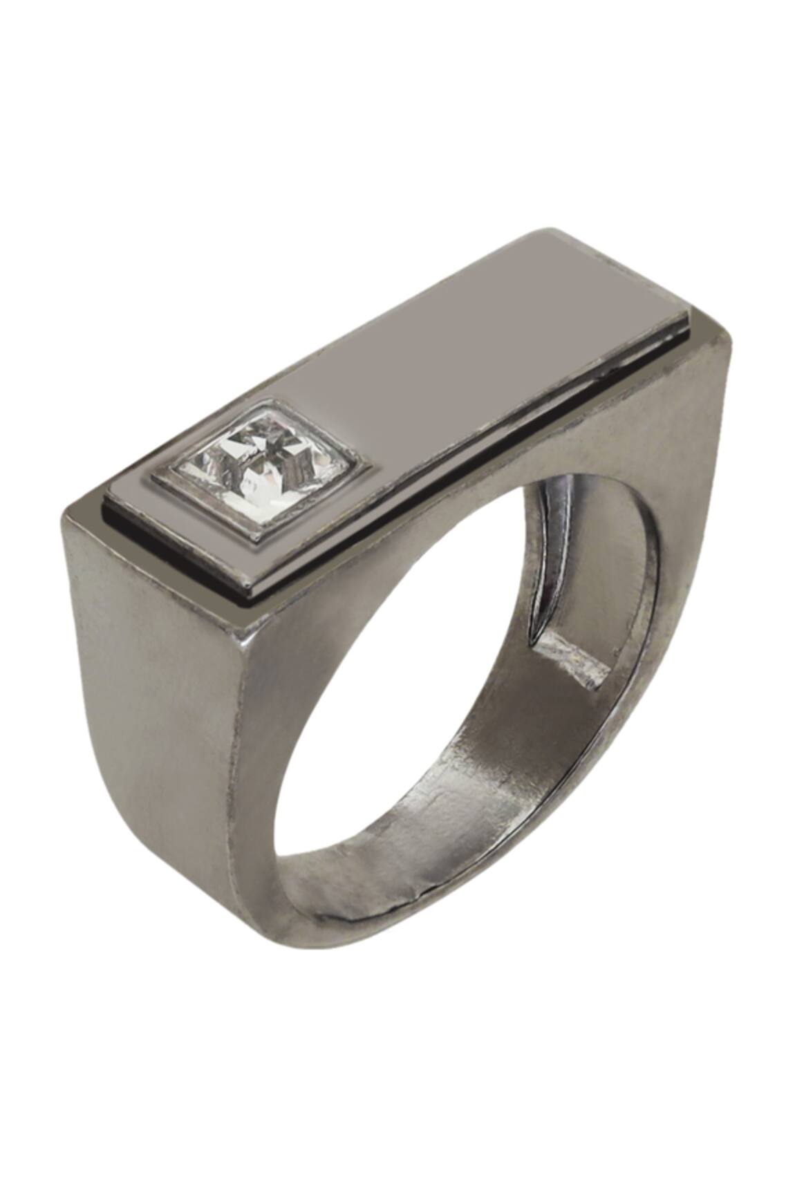 Esme by Aashna Dalmia Embellished Rectangle Ring 