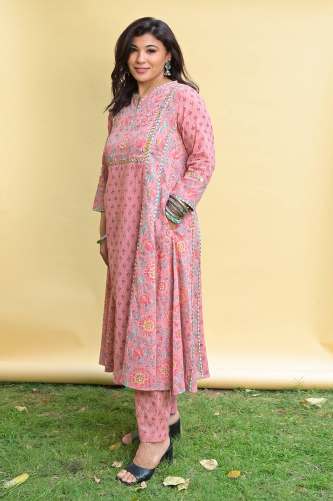 Pants and Pajamas Floral Block Print Pant