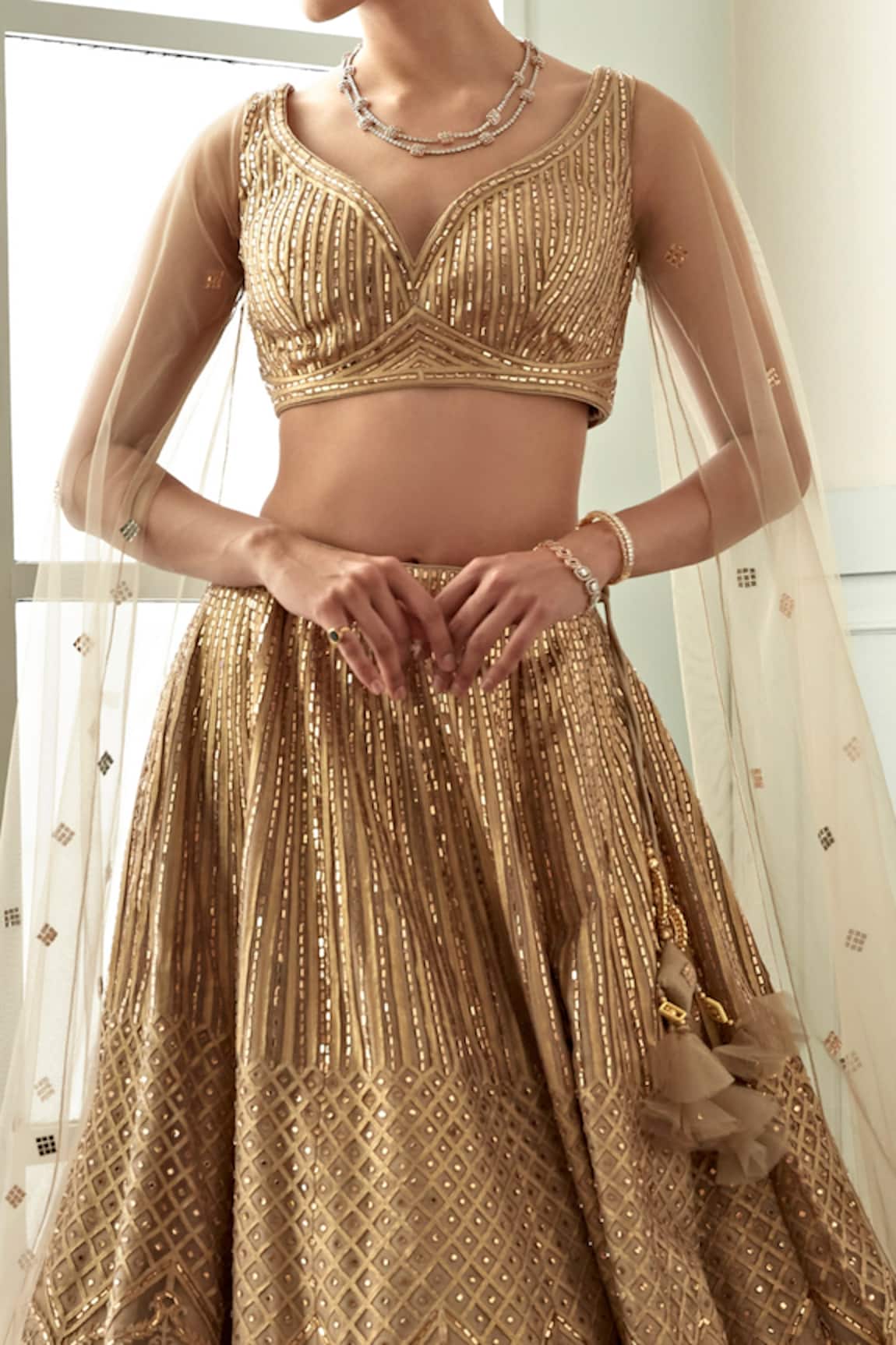 Buy Gold Skirts & Ghagras for Women by Shruti S Online | Ajio.com