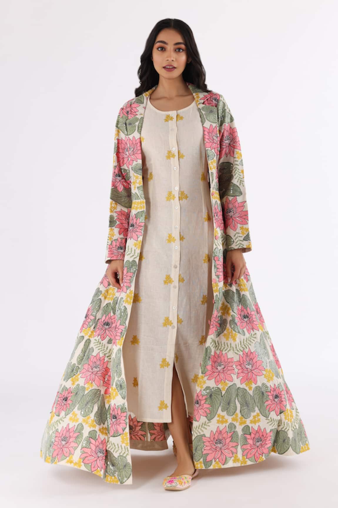 Nakita Singh Embroidered Anarkali Jacket & Dress Set