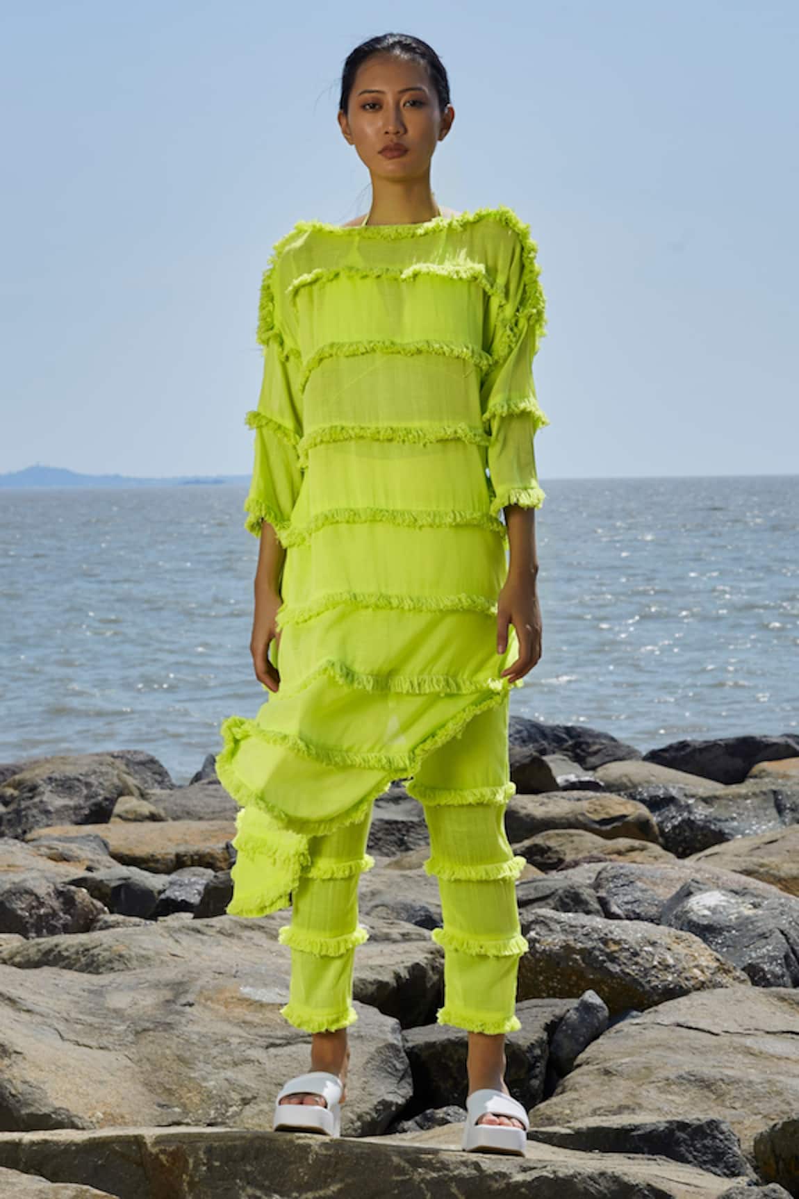 Dress pants with a crease NEON GREEN  NEW COLLECTION  Show all NEW  COLLECTION  Trousers   Sukienki   MODERN ELEGANCE   POWERSUITS    FOR DAYTIME AND NIGHTTIME 