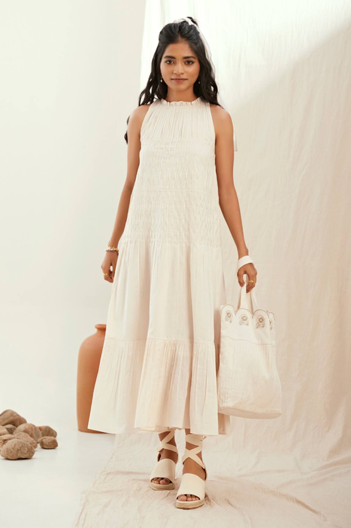 The Right Cut Mary Cotton Gathered Dress
