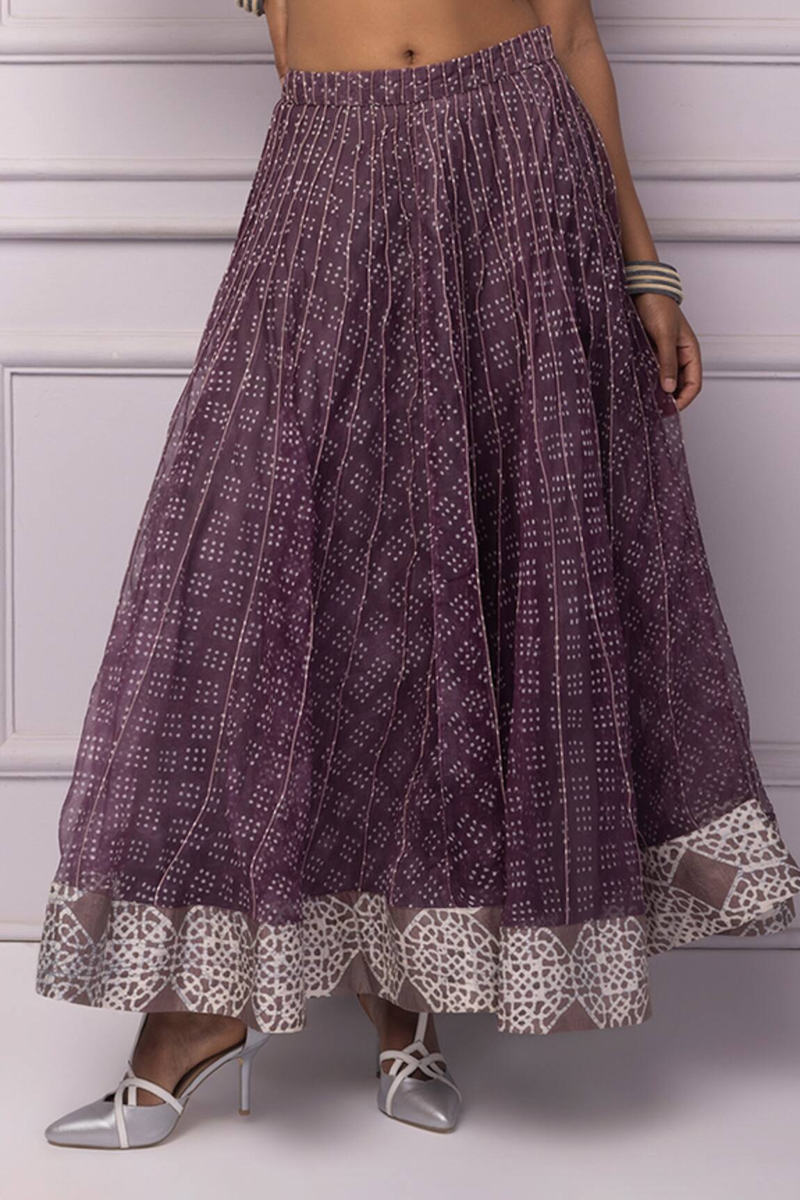 Buy Grace18 Womens Cotton Flared Long Skirt Pink Waist Size 26 to 42  Length 39 Inch Size Fits to  M L XL at Amazonin