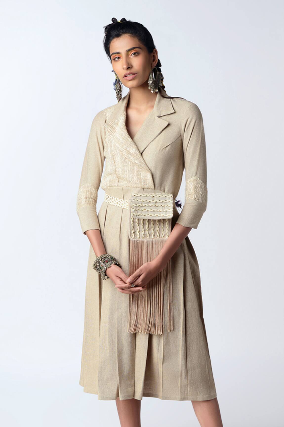 Rishi and Vibhuti Embroidered Jacket Dress