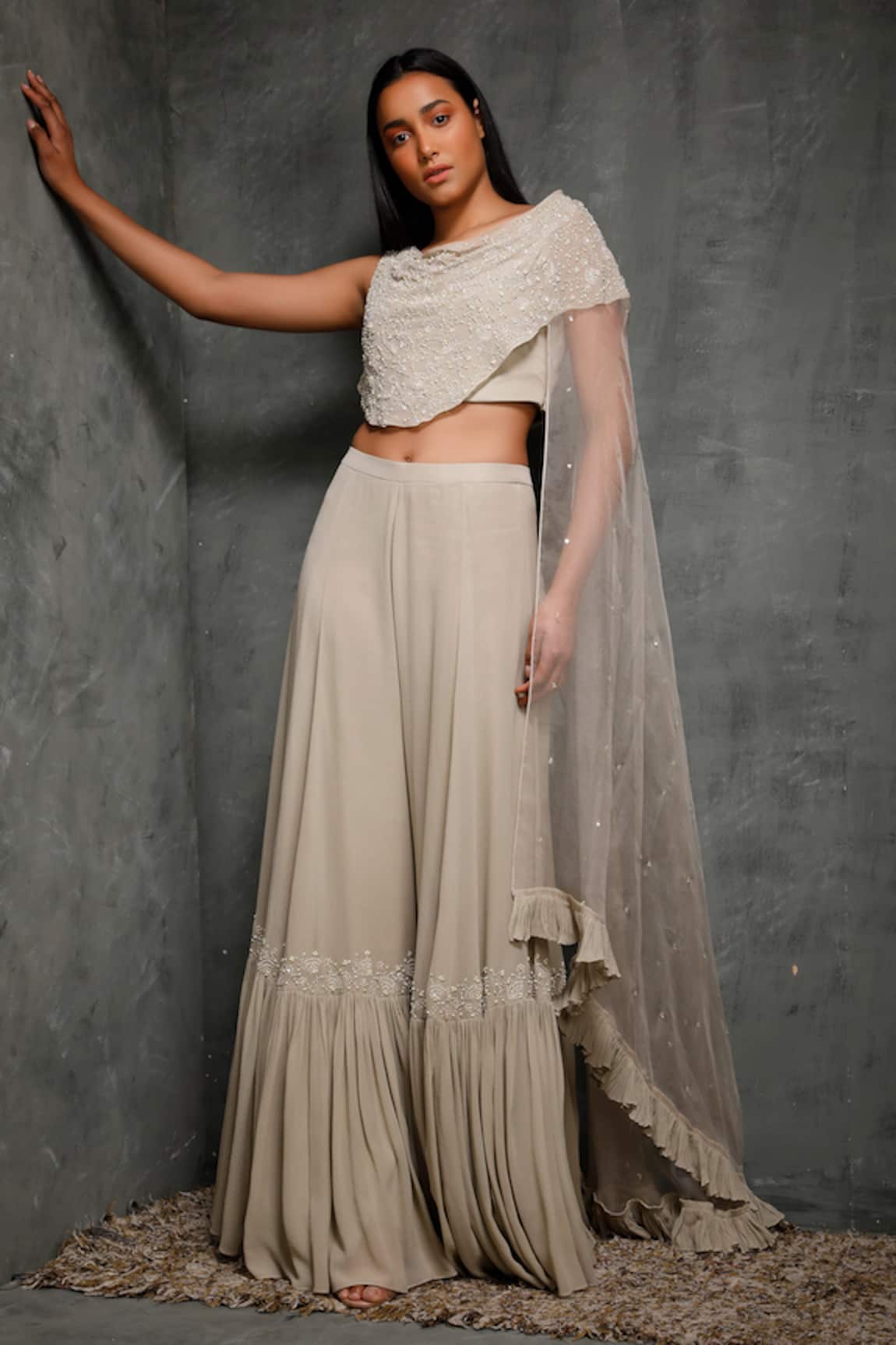 Seema Thukral Embroidered Top Sharara Set