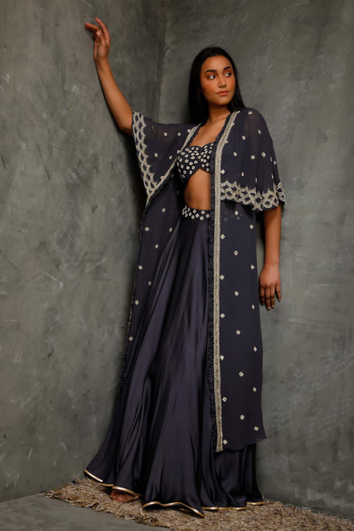 Seema Thukral Embroidered Cape & Skirt Set