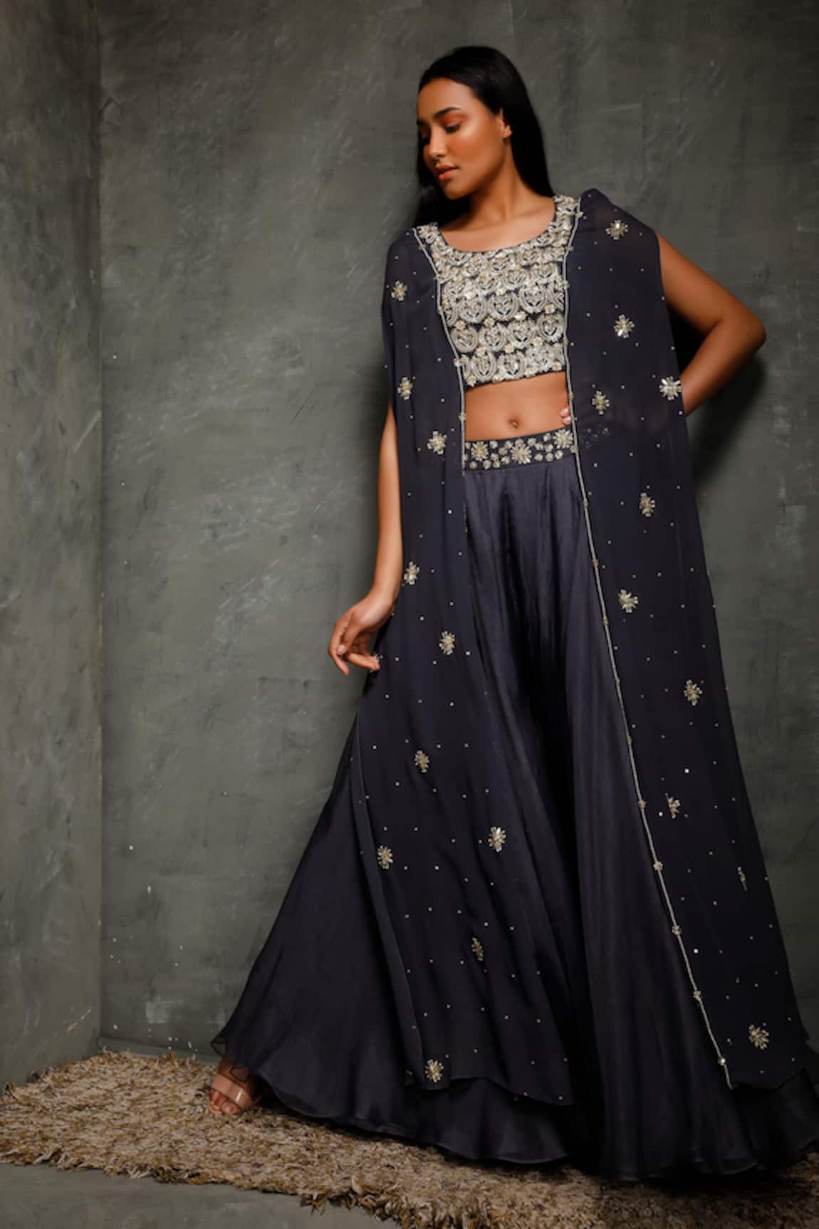 Seema Thukral Embroidered Cape & Pant Set