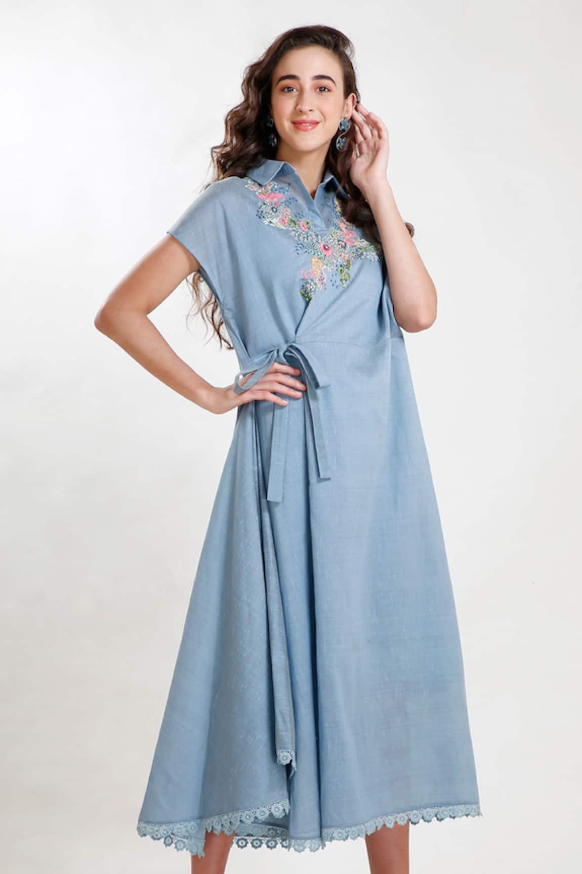 Whimsical By Shica Hand Embroidered Dress