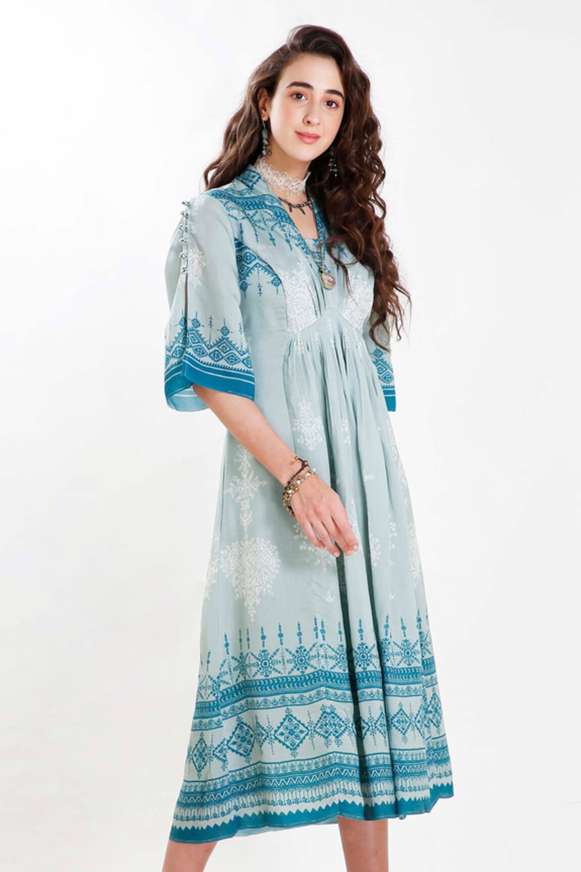 Whimsical By Shica Printed Midi Dress