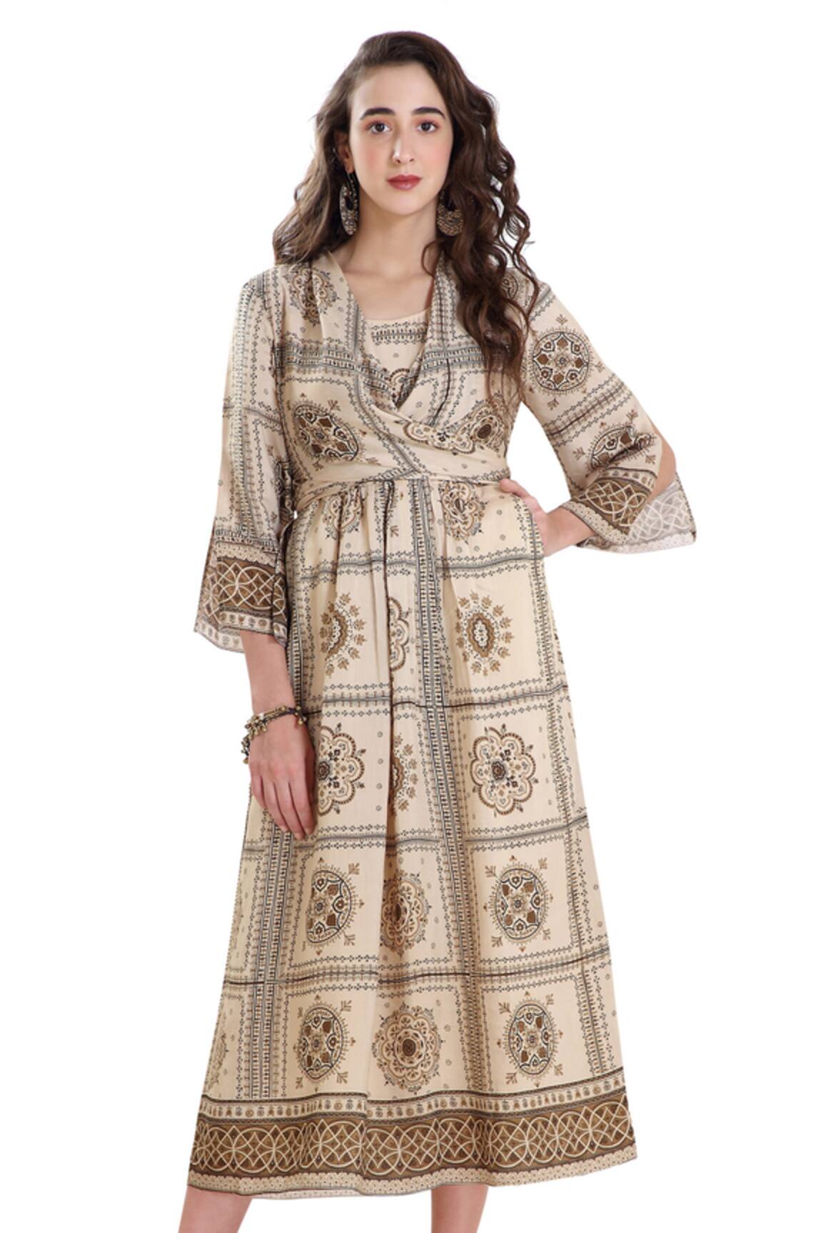 Whimsical By Shica Printed Midi Dress