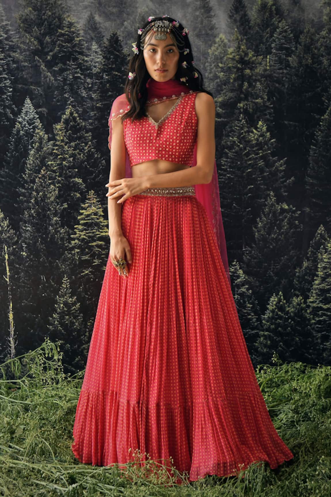 Paulmi And Harsh Star Print Lehenga Set