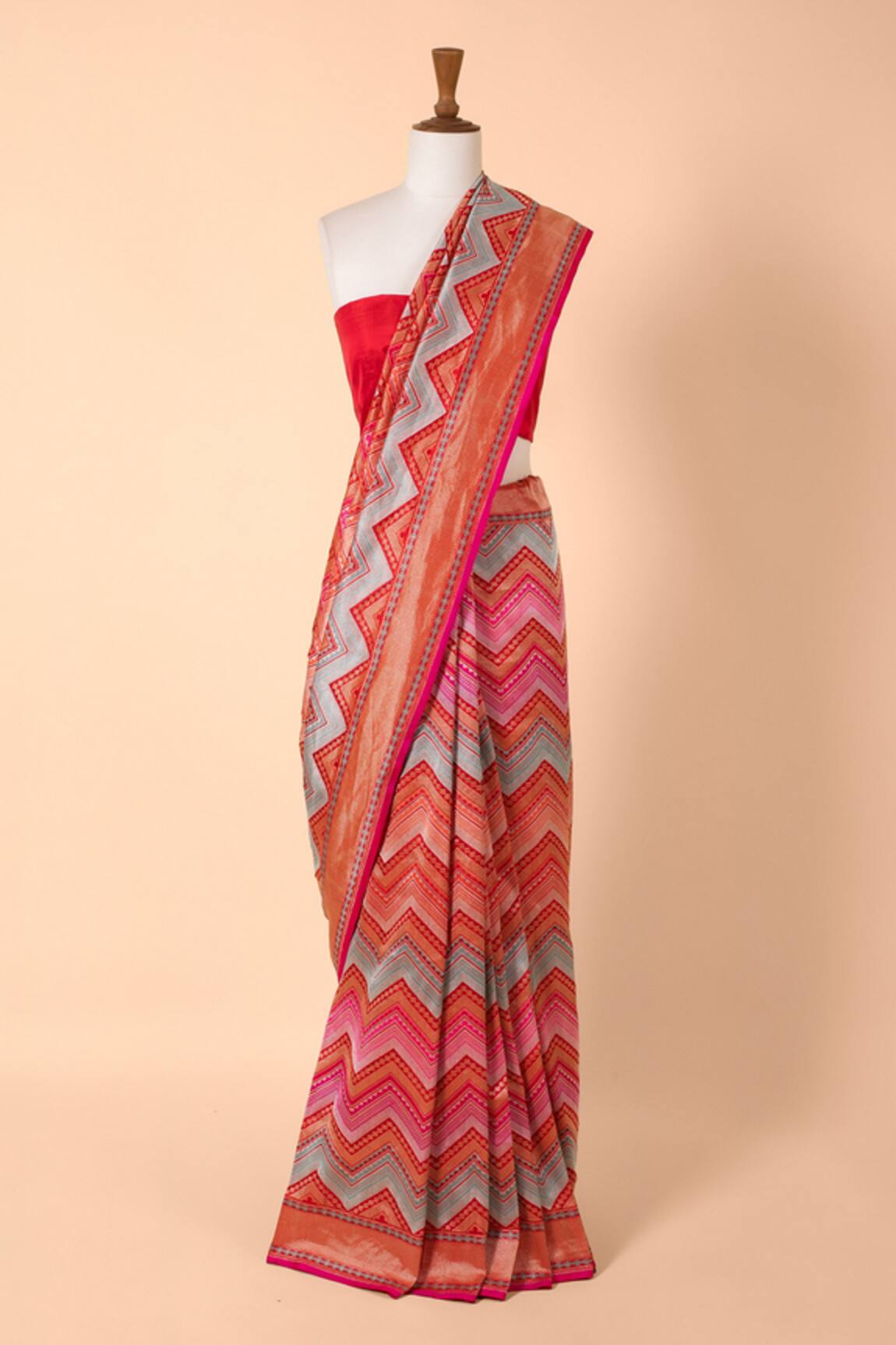 Ekaya Handwoven Silk Banarasi Kadwa Saree