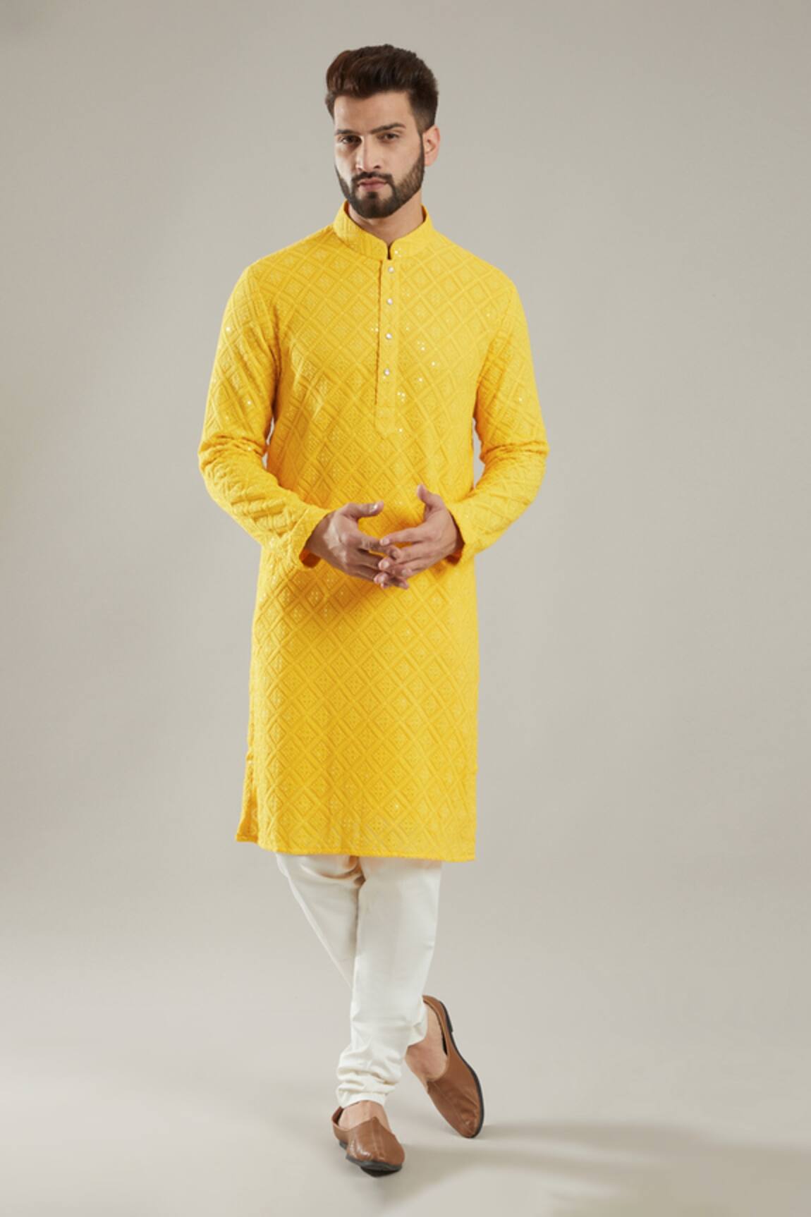 Kasbah Full Sleeve Embroidered Kurta Set